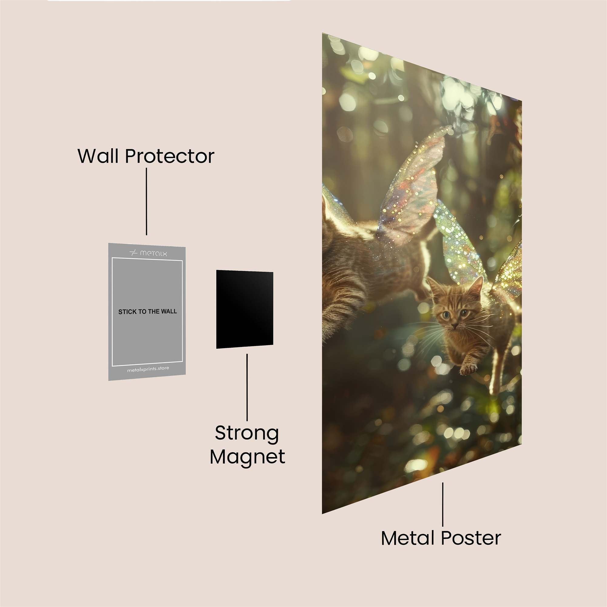 Fairy Felines Safe Wall Magnetic / M