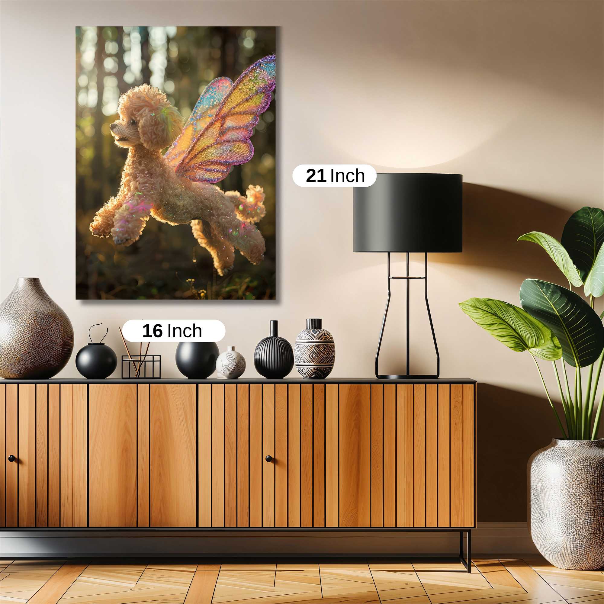 Poodle Whimsy Safe Wall Magnetic / M