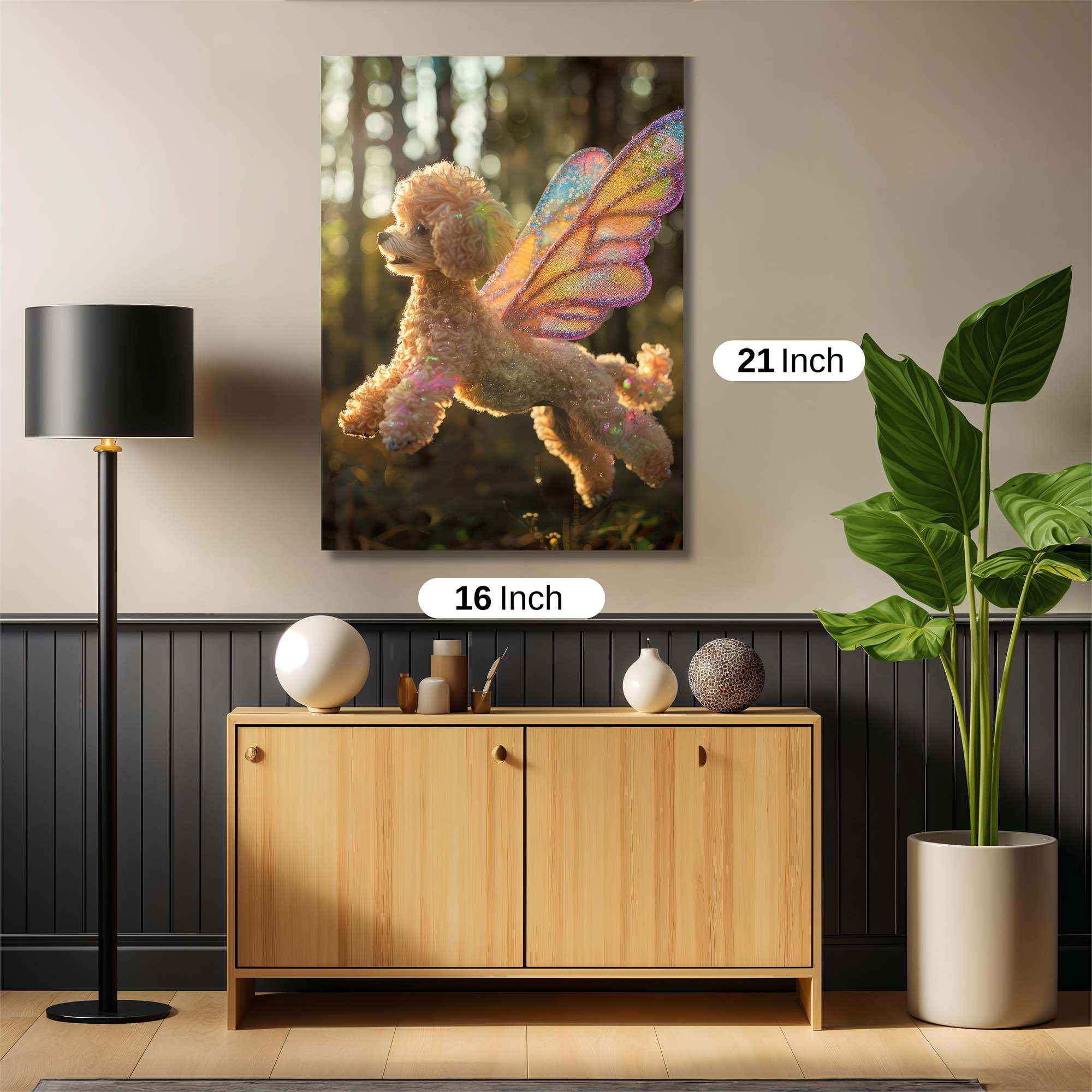 Poodle Whimsy Safe Wall Magnetic / M