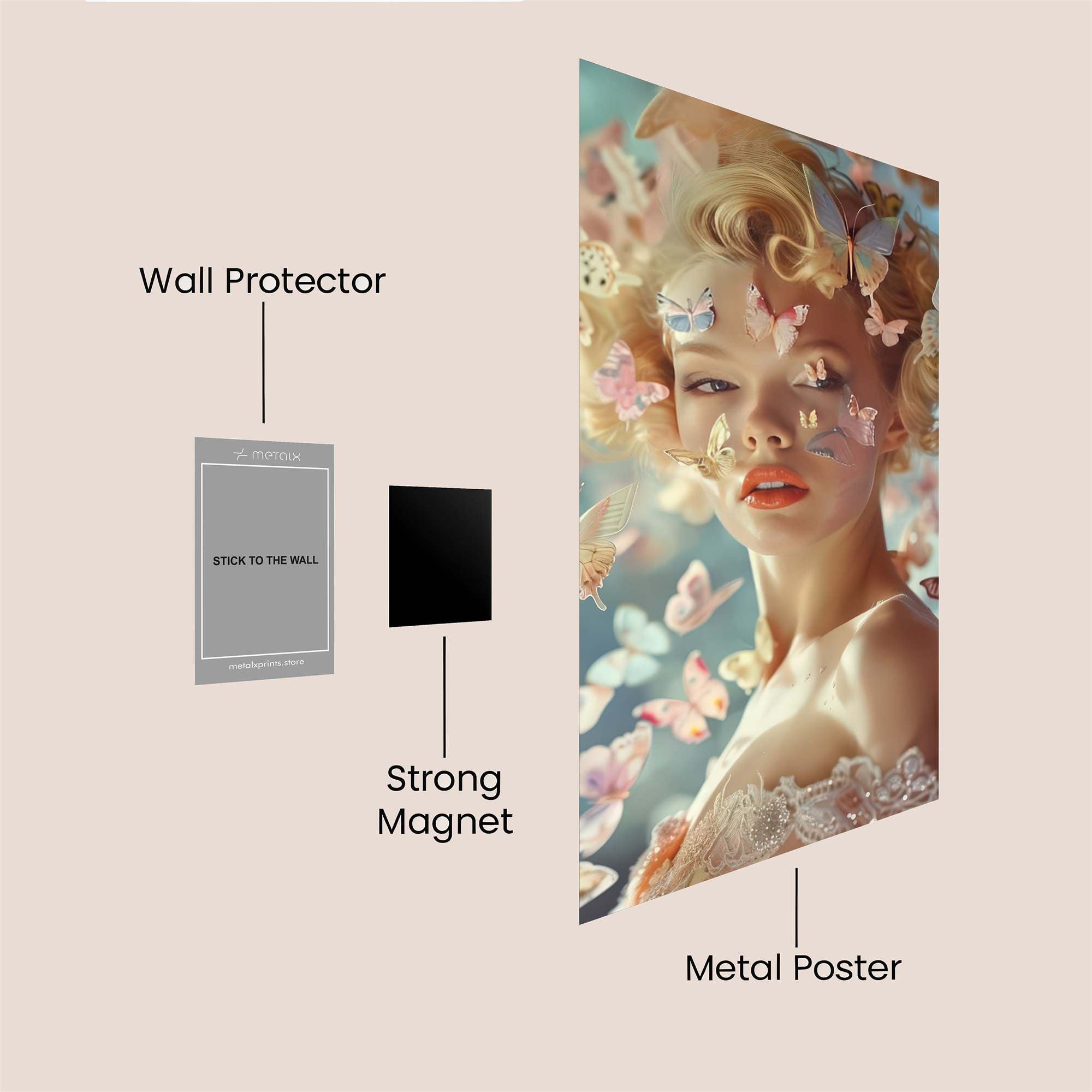 Butterfly Enchantment Safe Wall Magnetic / M