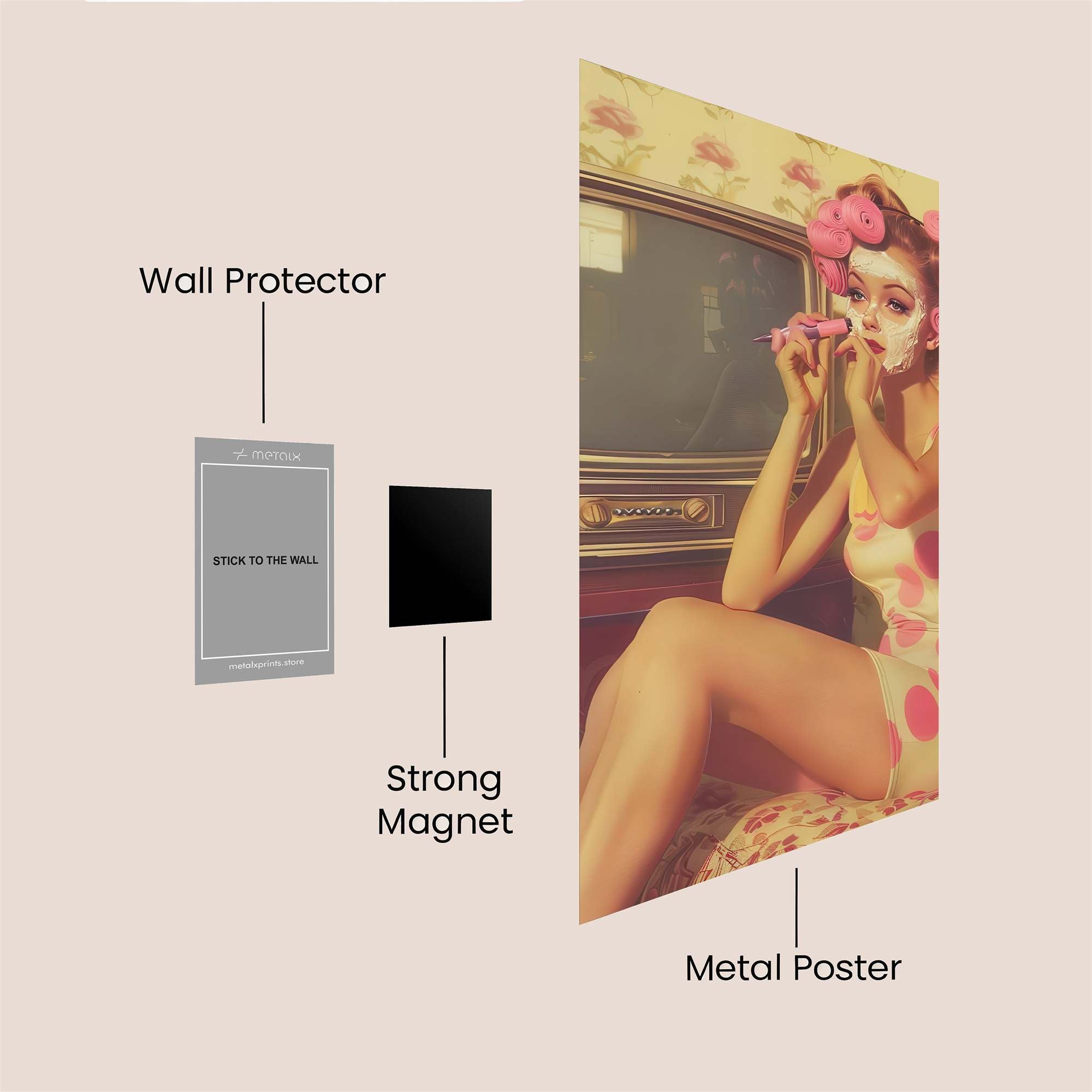 Retro Radiance Safe Wall Magnetic / M