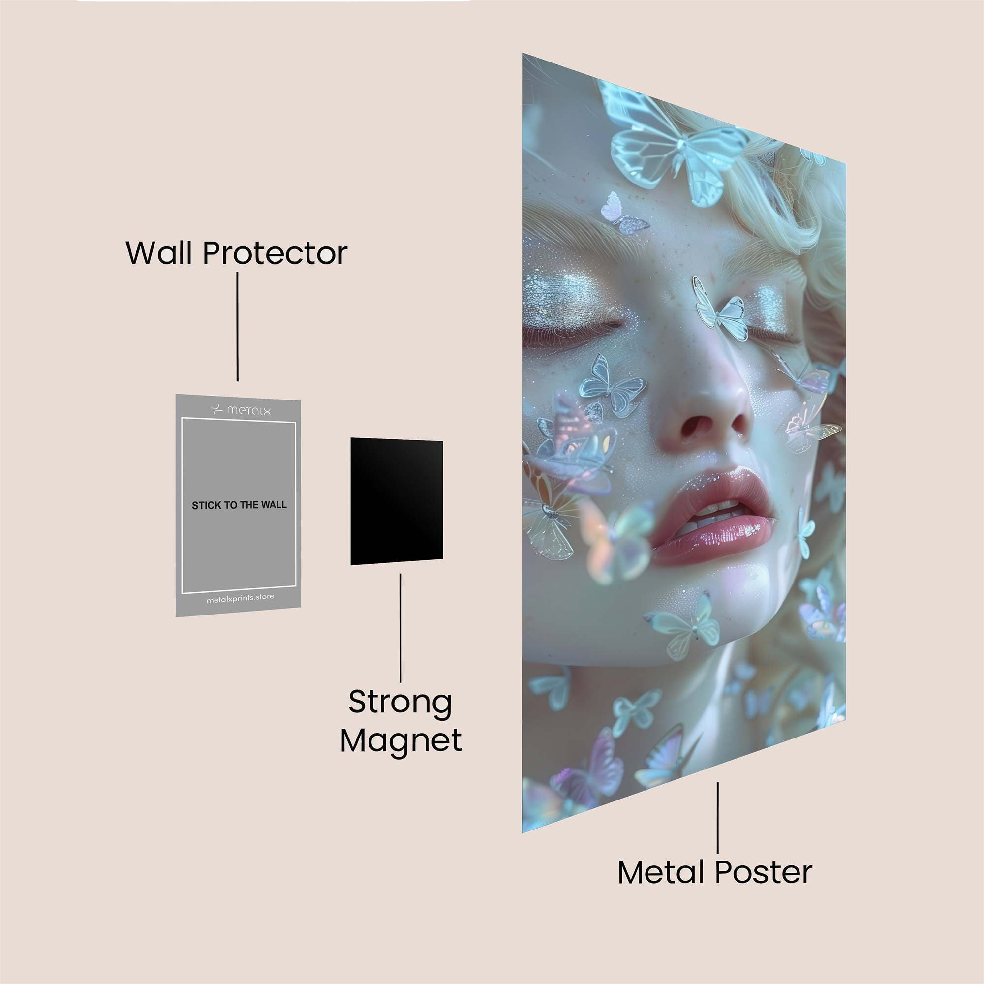 Butterfly Serenity Safe Wall Magnetic / M