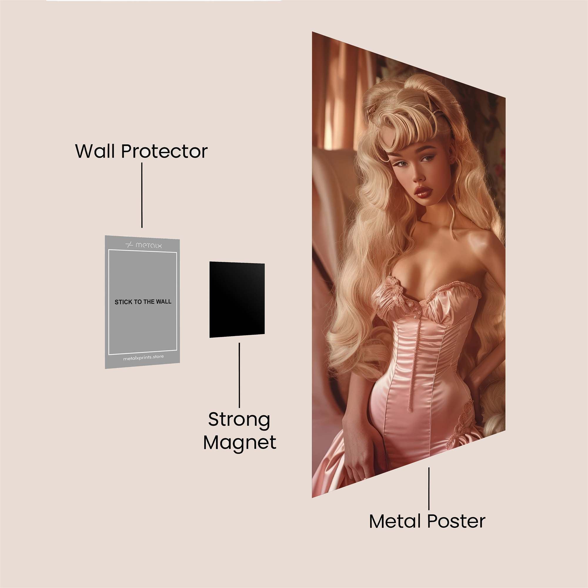 Blonde Elegance Safe Wall Magnetic / M