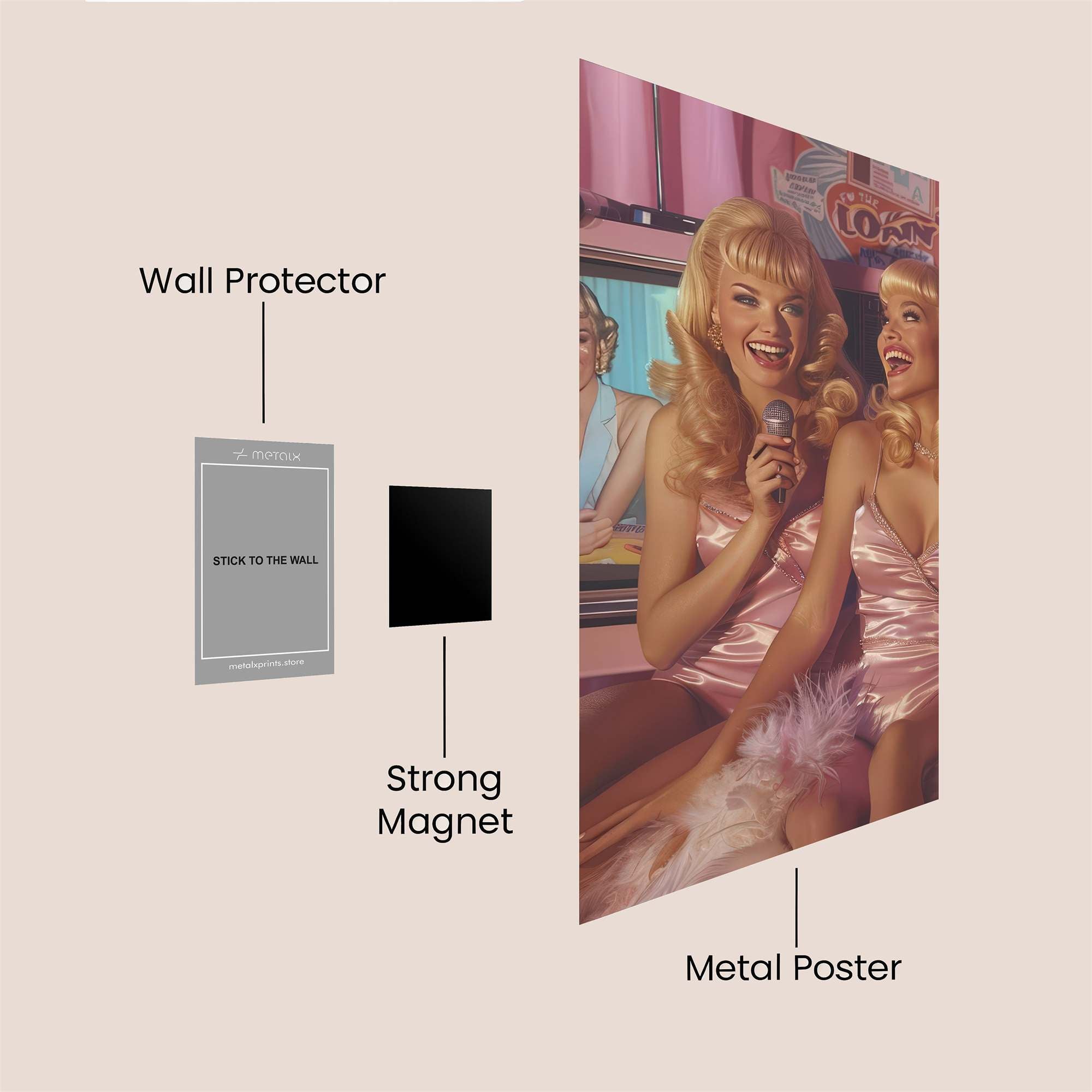 Retro Radiance Safe Wall Magnetic / M