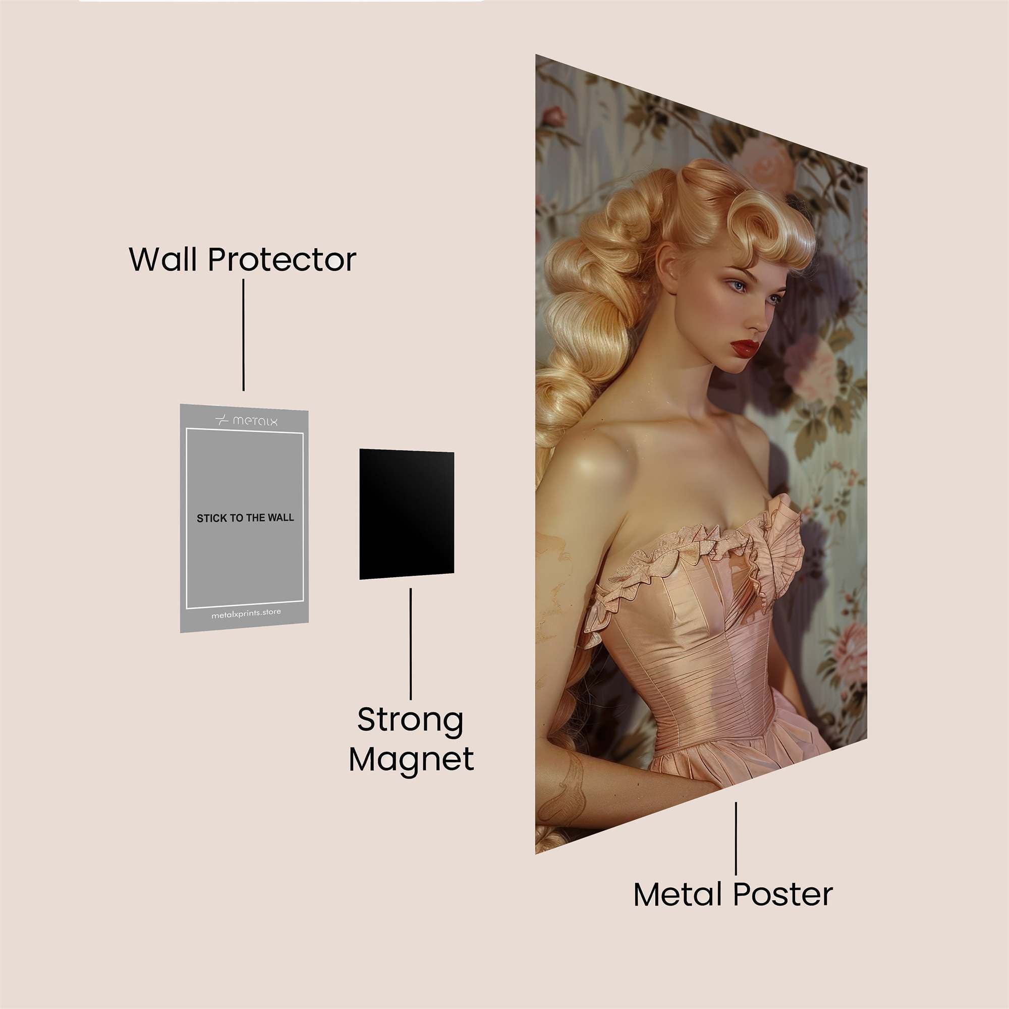 Blonde Elegance Safe Wall Magnetic / M