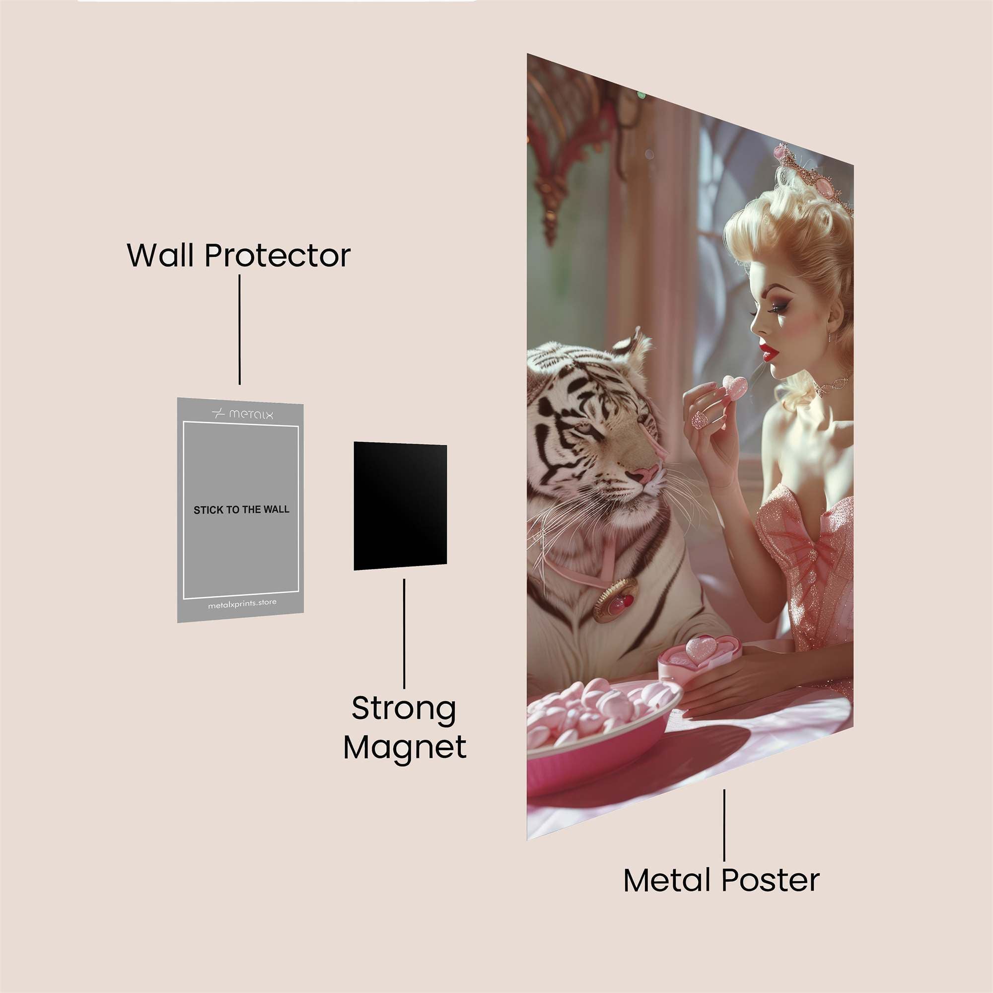 Tiger Whimsy Safe Wall Magnetic / M