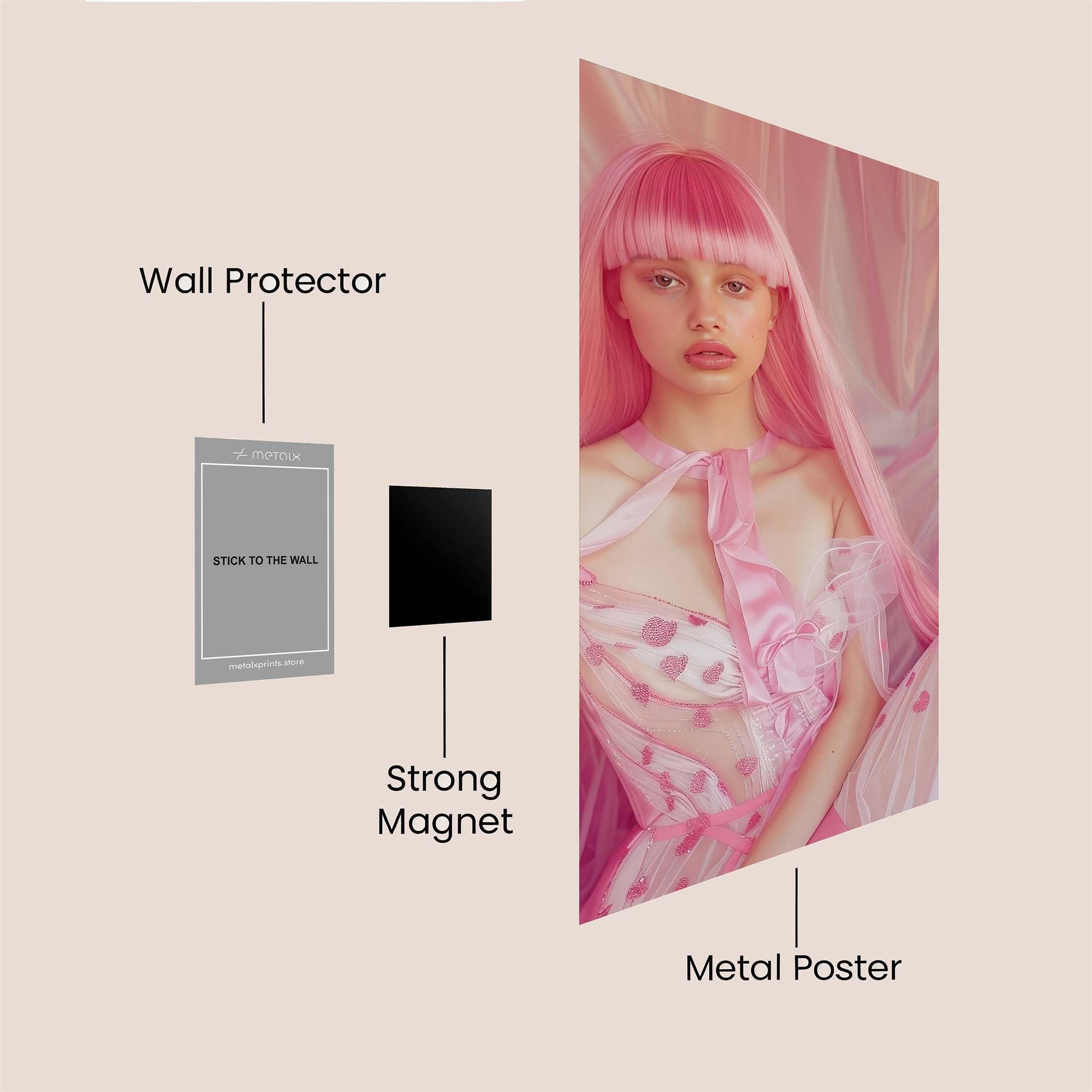 Pink Enigma Safe Wall Magnetic / M