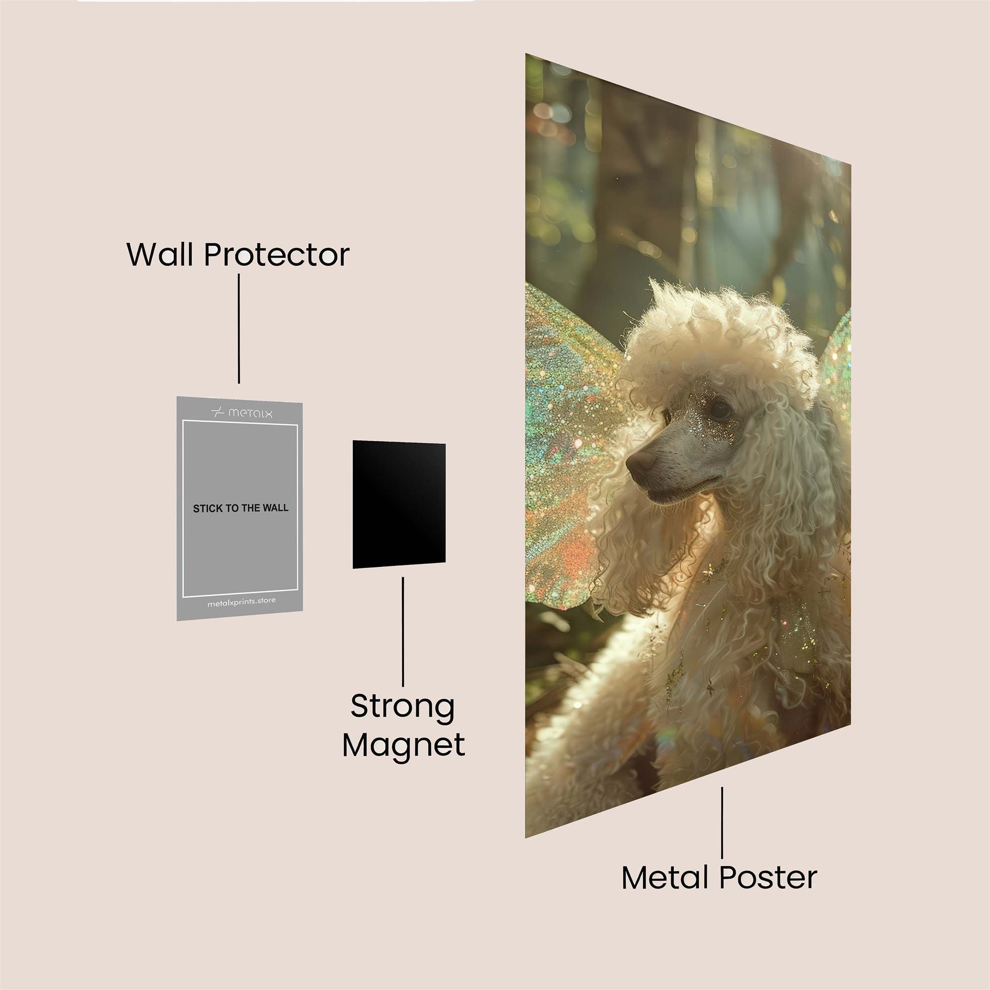 Poodle Enchantment Safe Wall Magnetic / M