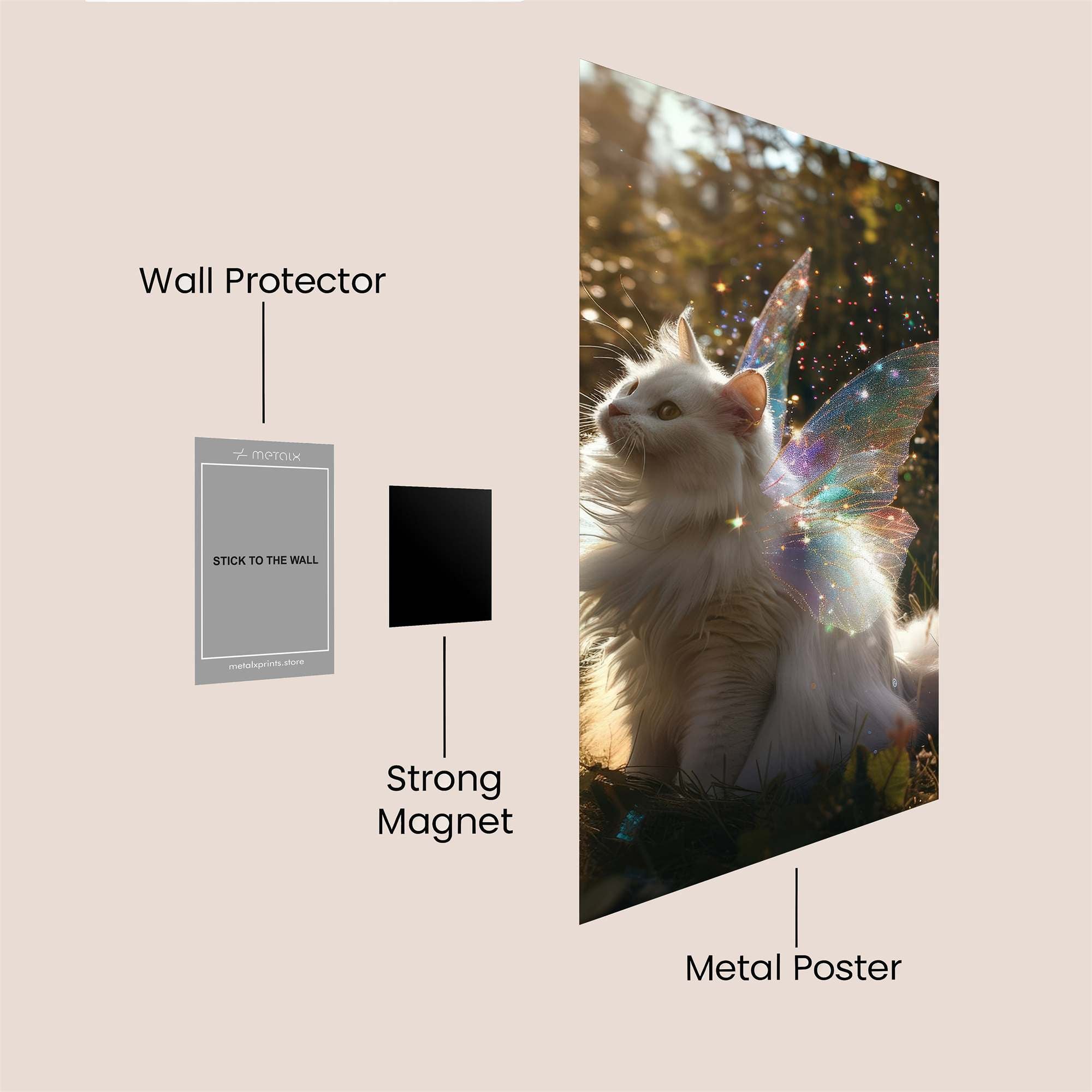 Fairy Cat Safe Wall Magnetic / M