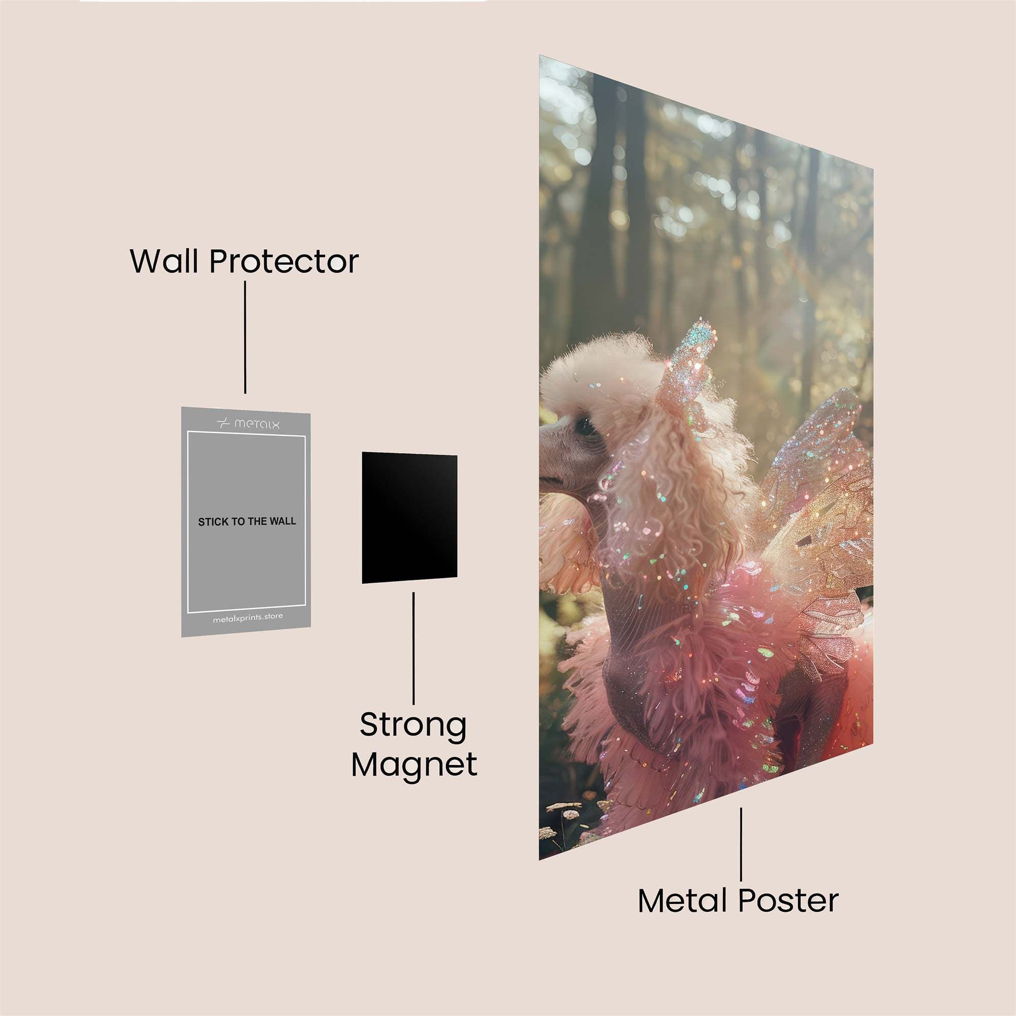 Fairy Poodle Safe Wall Magnetic / M