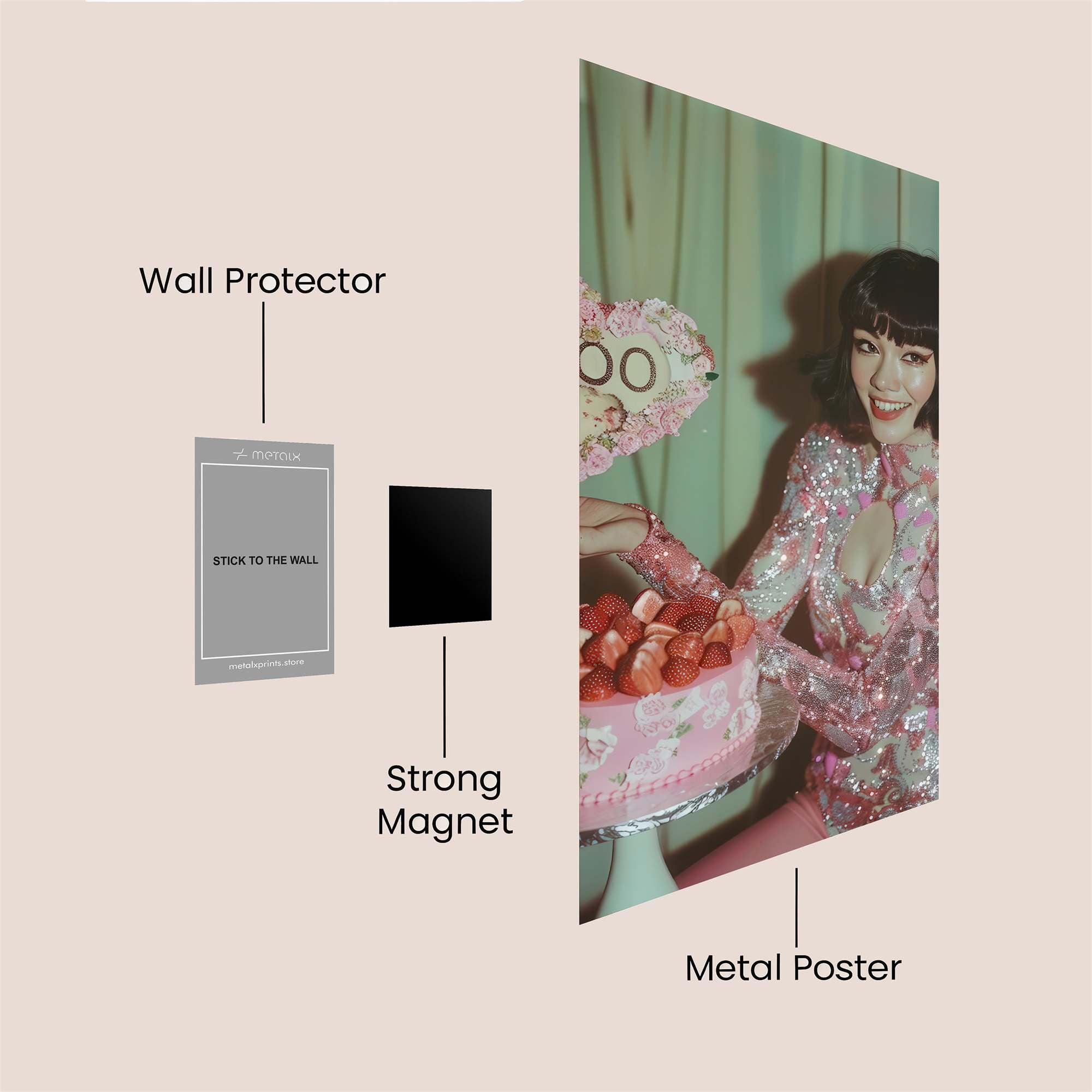 Celebration Sparkle Safe Wall Magnetic / M