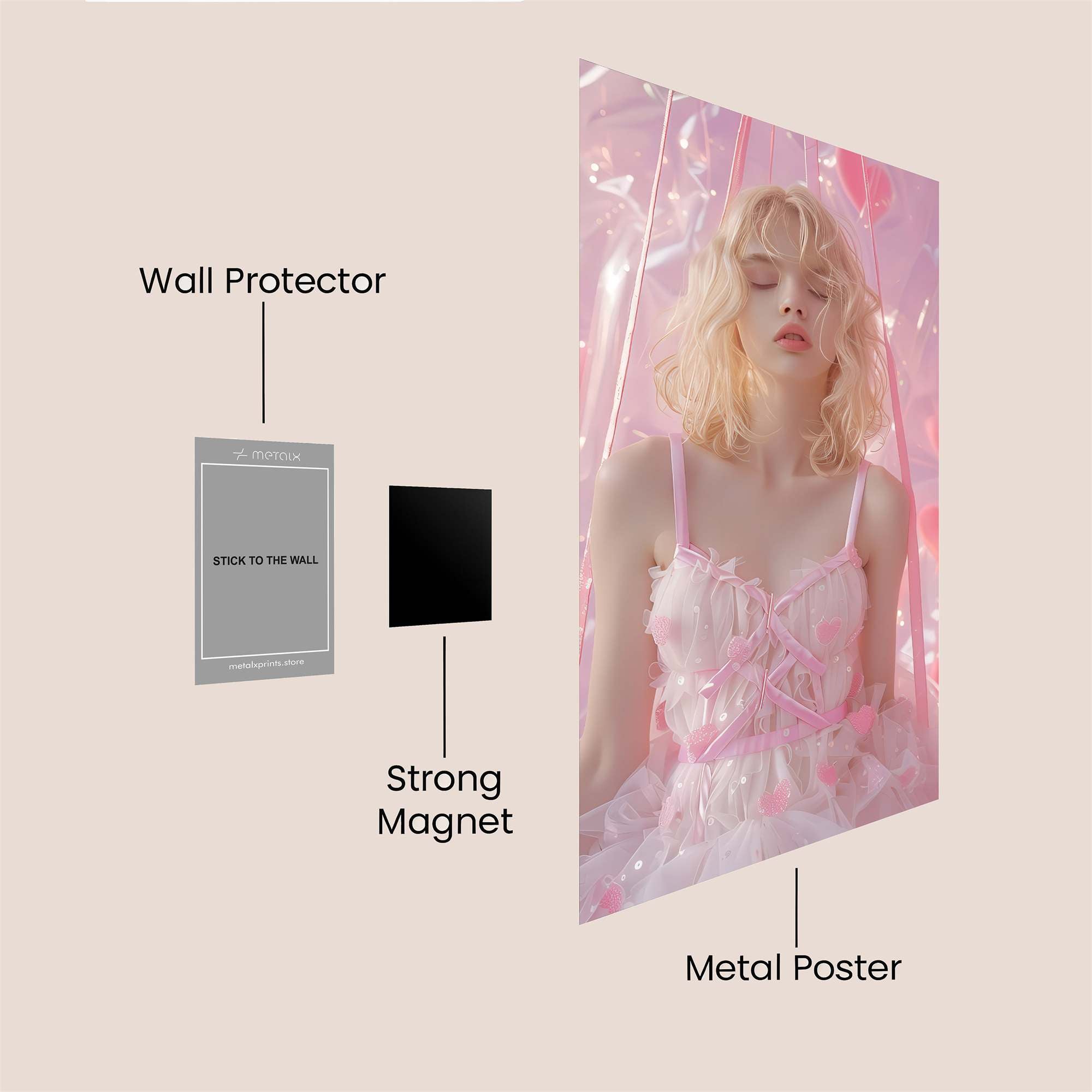 Angelina Dreamy Safe Wall Magnetic / M