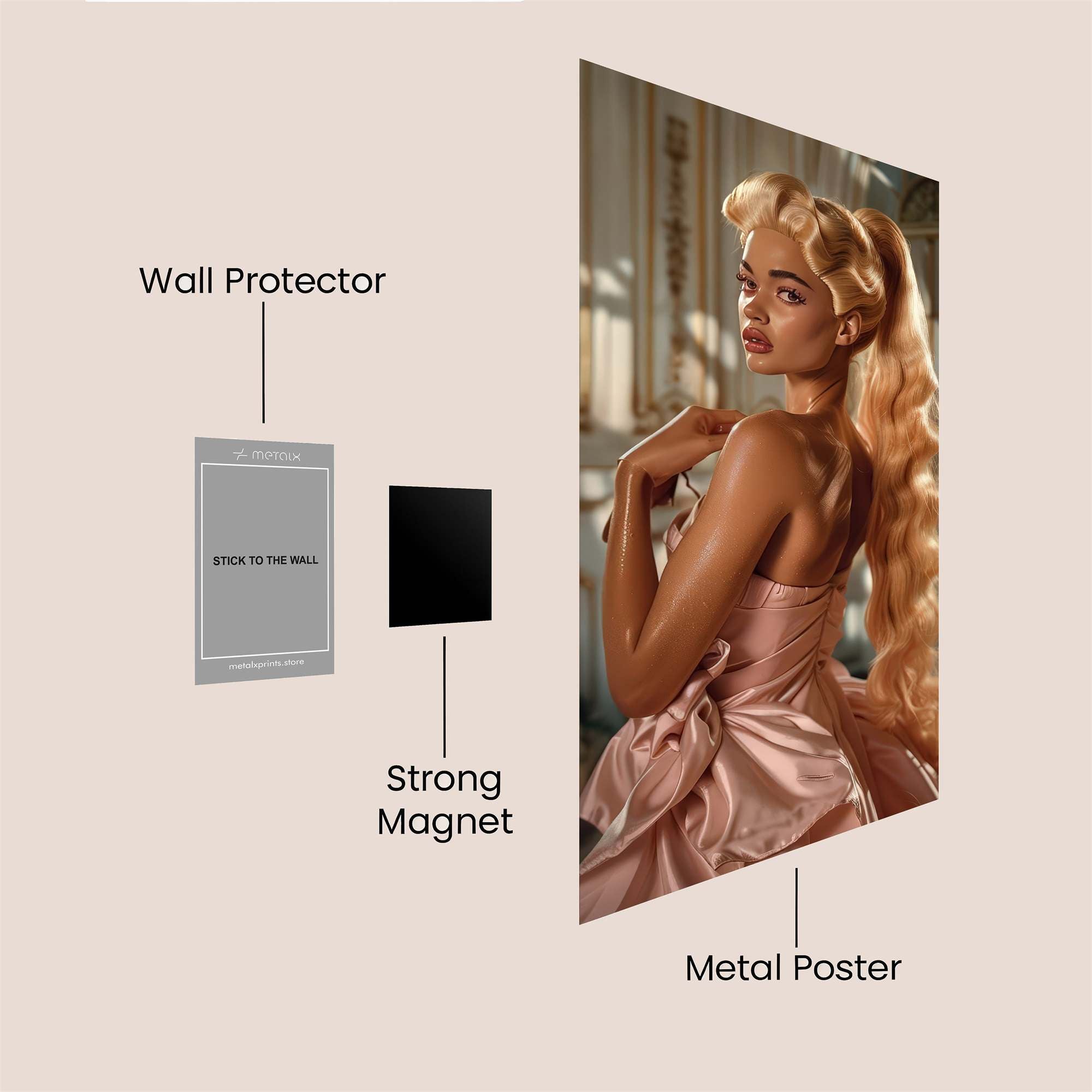 Blonde Elegance Safe Wall Magnetic / M
