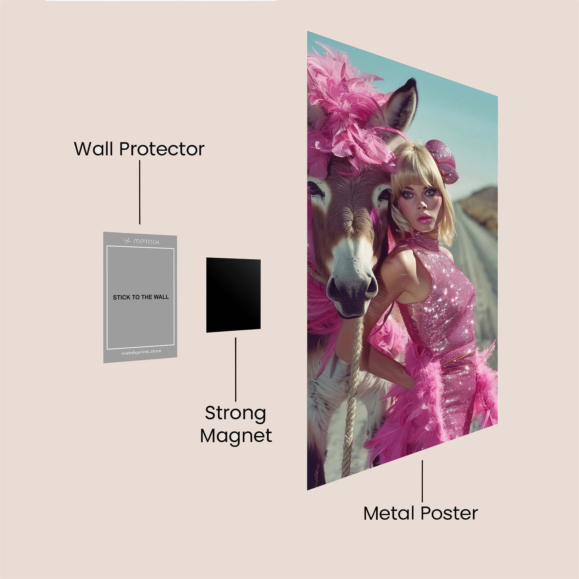 Donkey Delight Safe Wall Magnetic / M