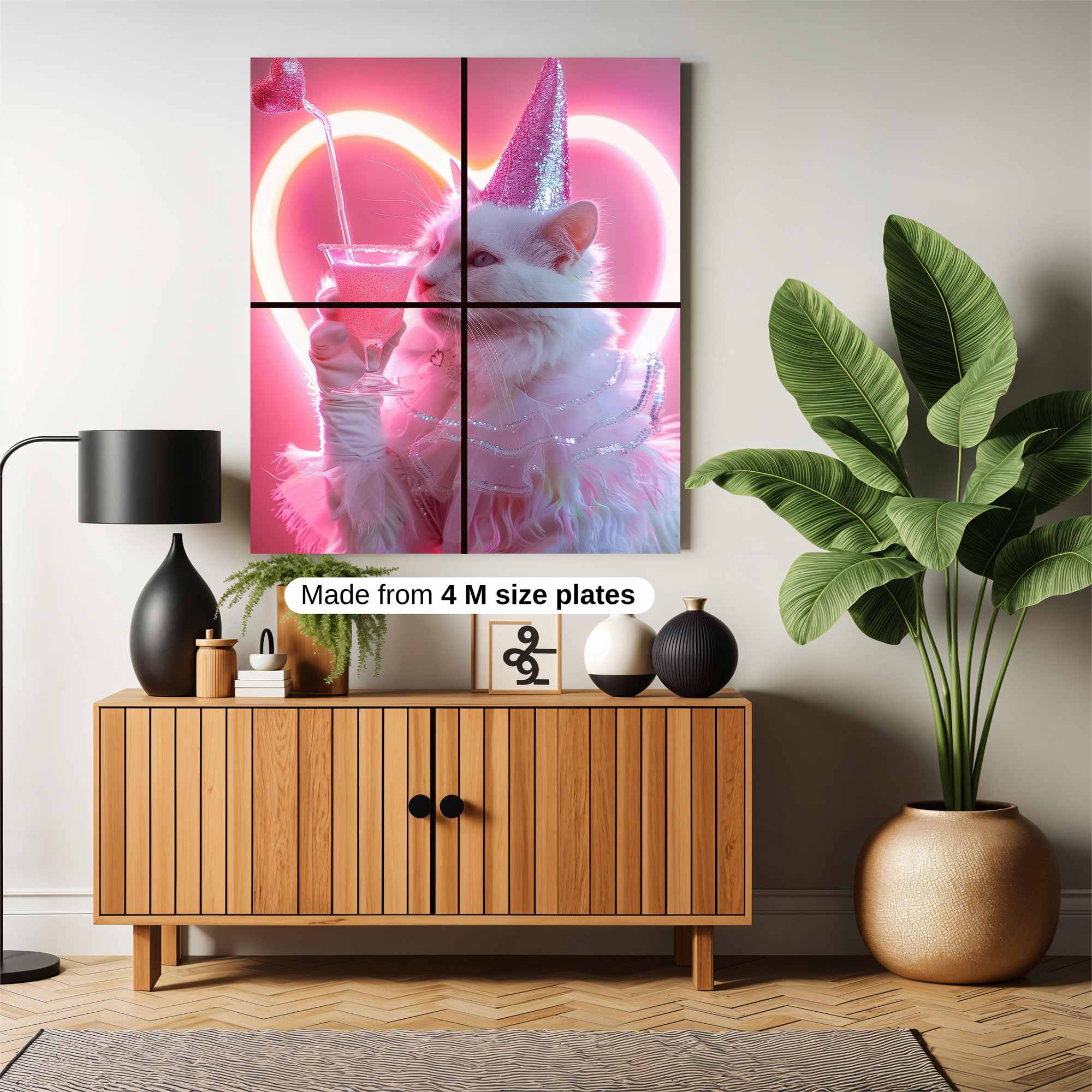 Cat Celebration Safe Wall Magnetic / M