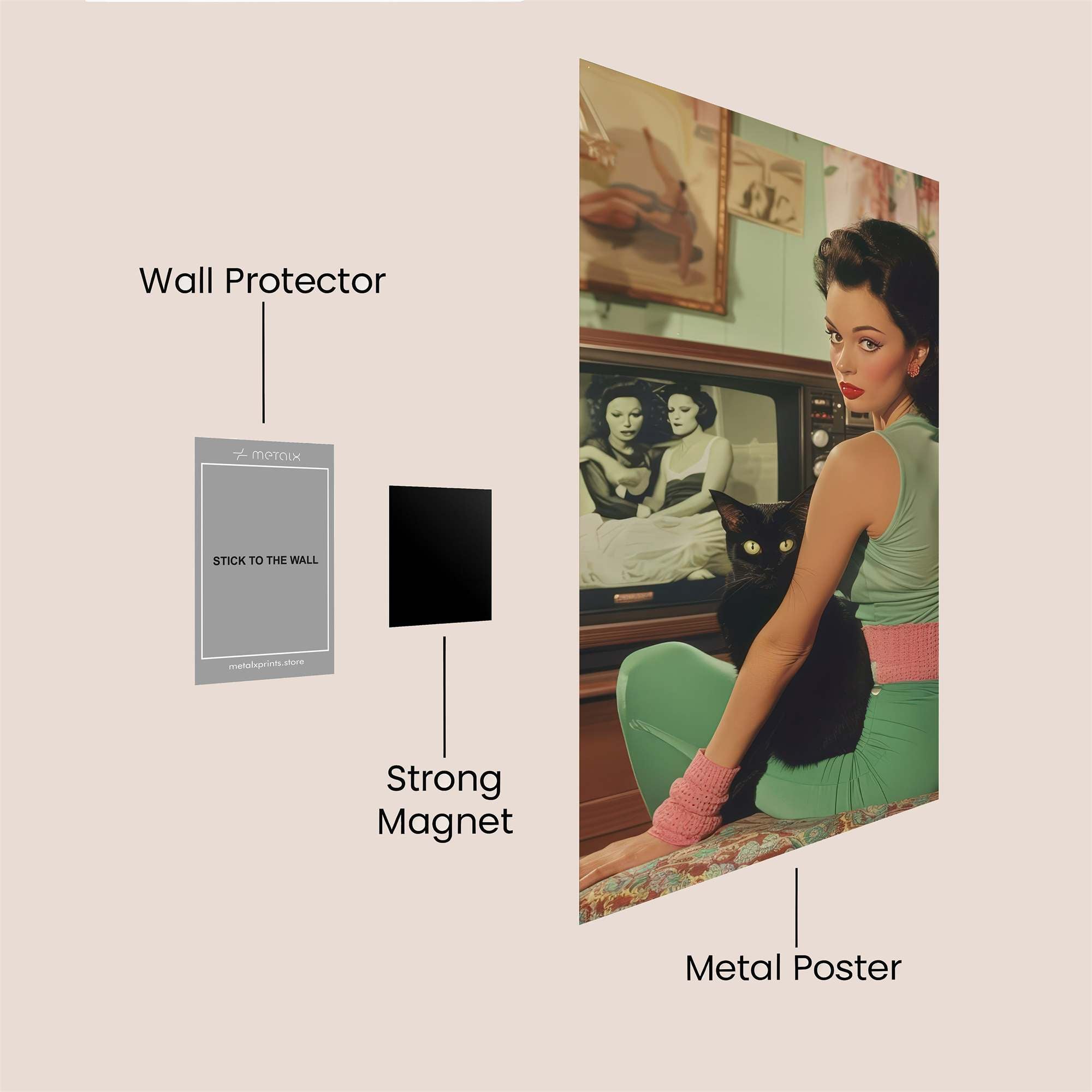 Retro Charm Safe Wall Magnetic / M