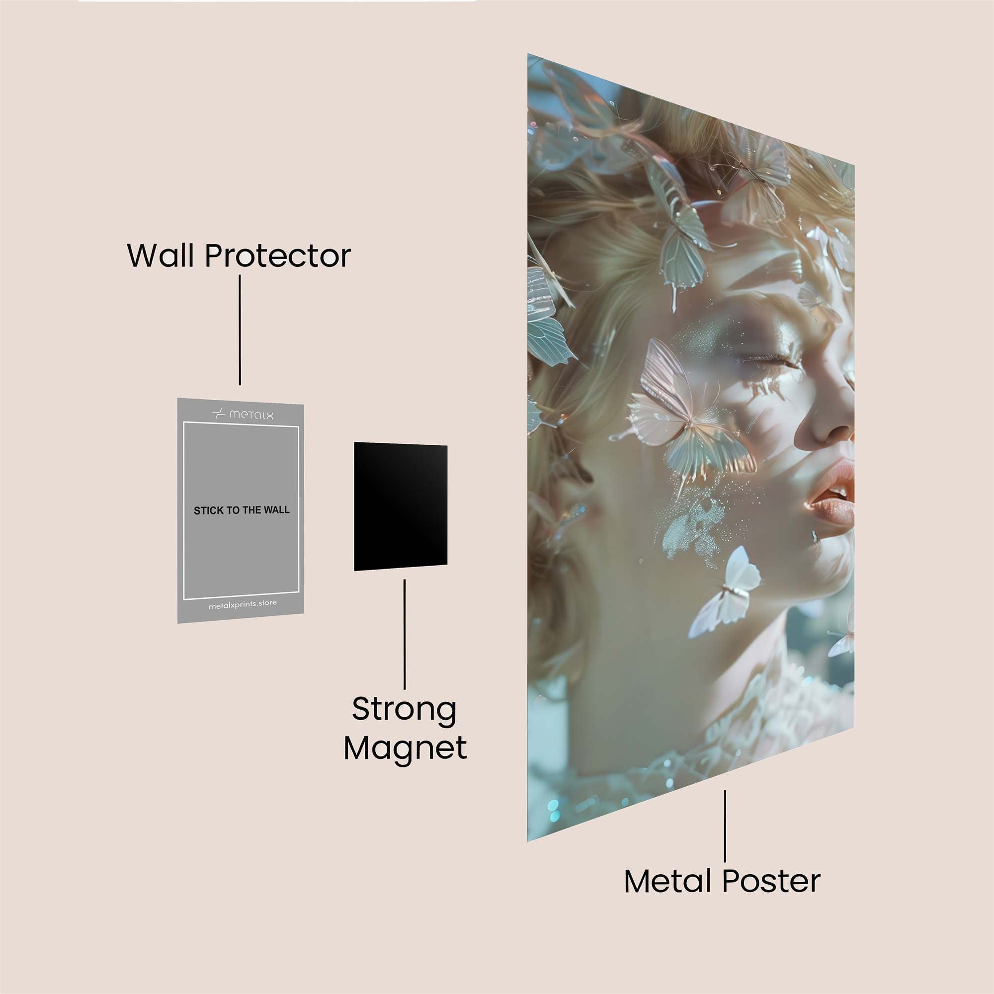 Butterfly Serenity Safe Wall Magnetic / M