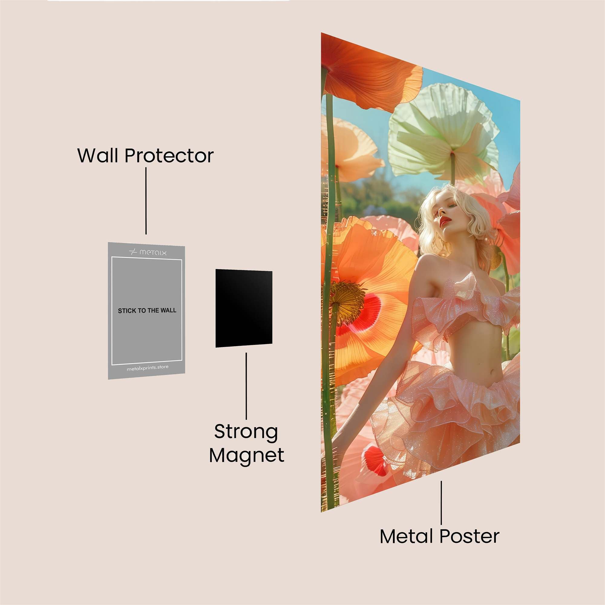 Poppy Dream Safe Wall Magnetic / M
