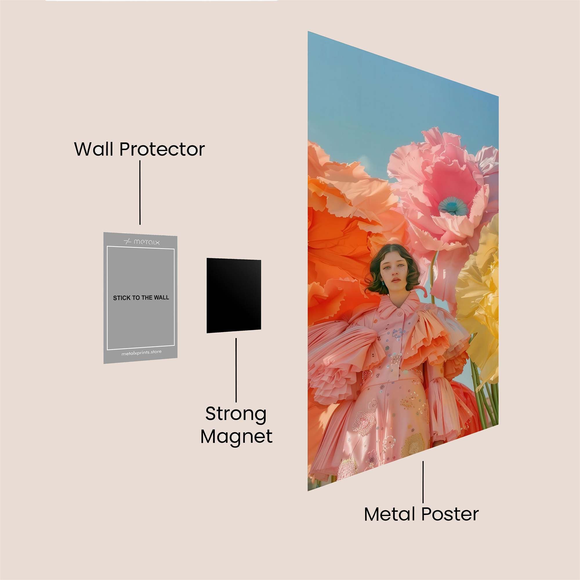 Floral Fantasy Safe Wall Magnetic / M