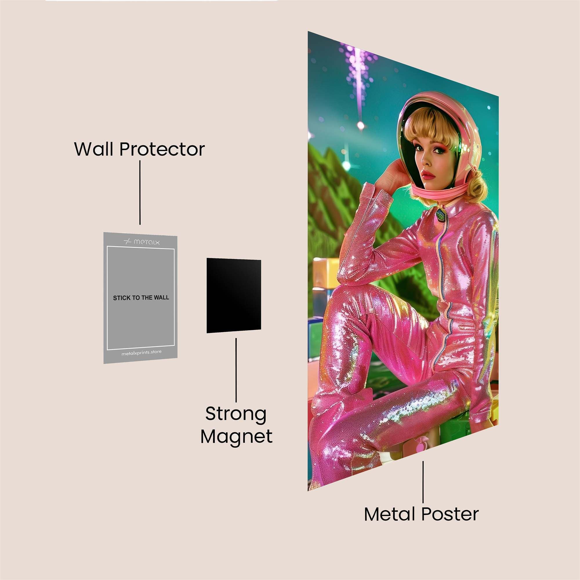 Astronaut Dream Safe Wall Magnetic / M