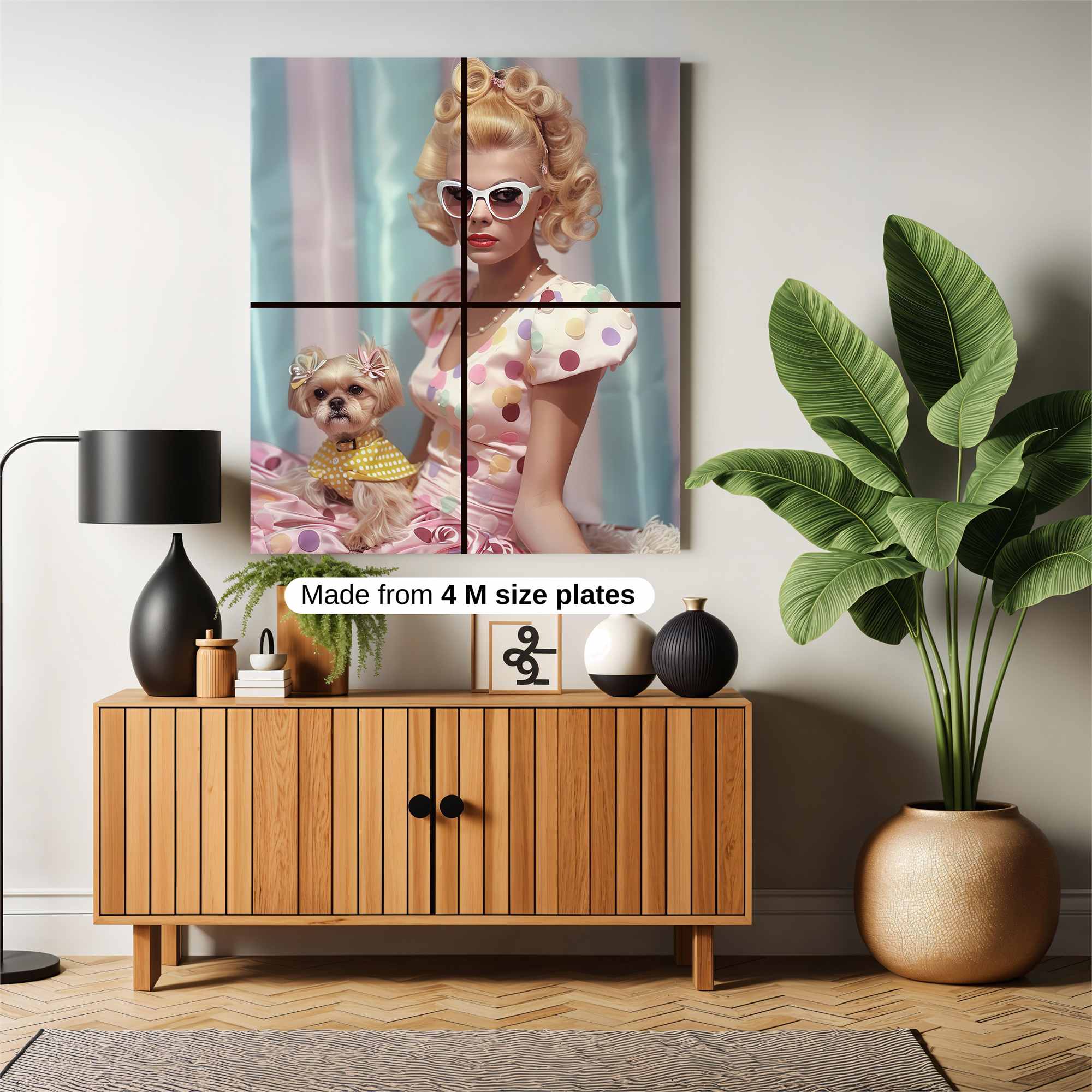 Poodle Whimsy Safe Wall Magnetic / M