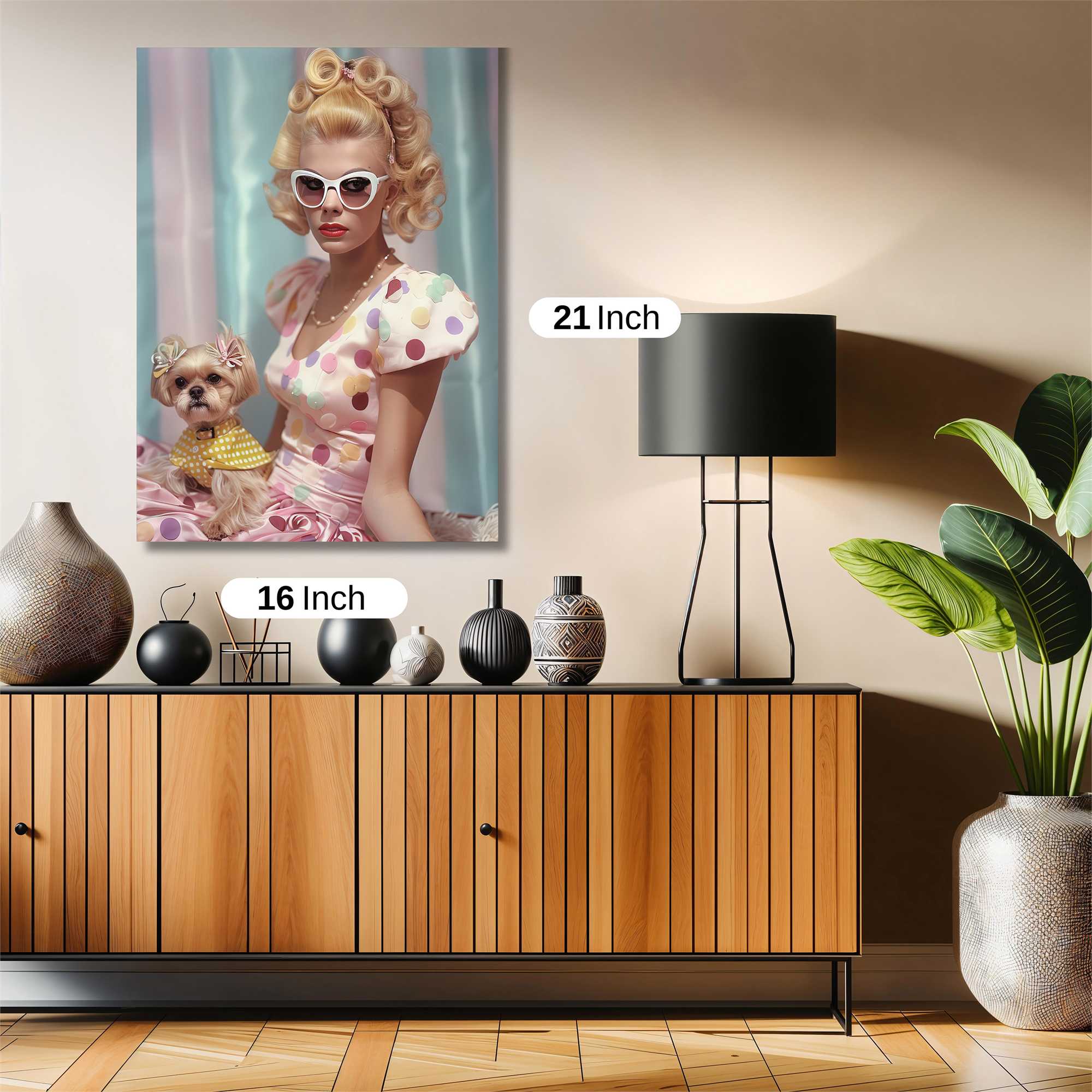Poodle Whimsy Safe Wall Magnetic / M