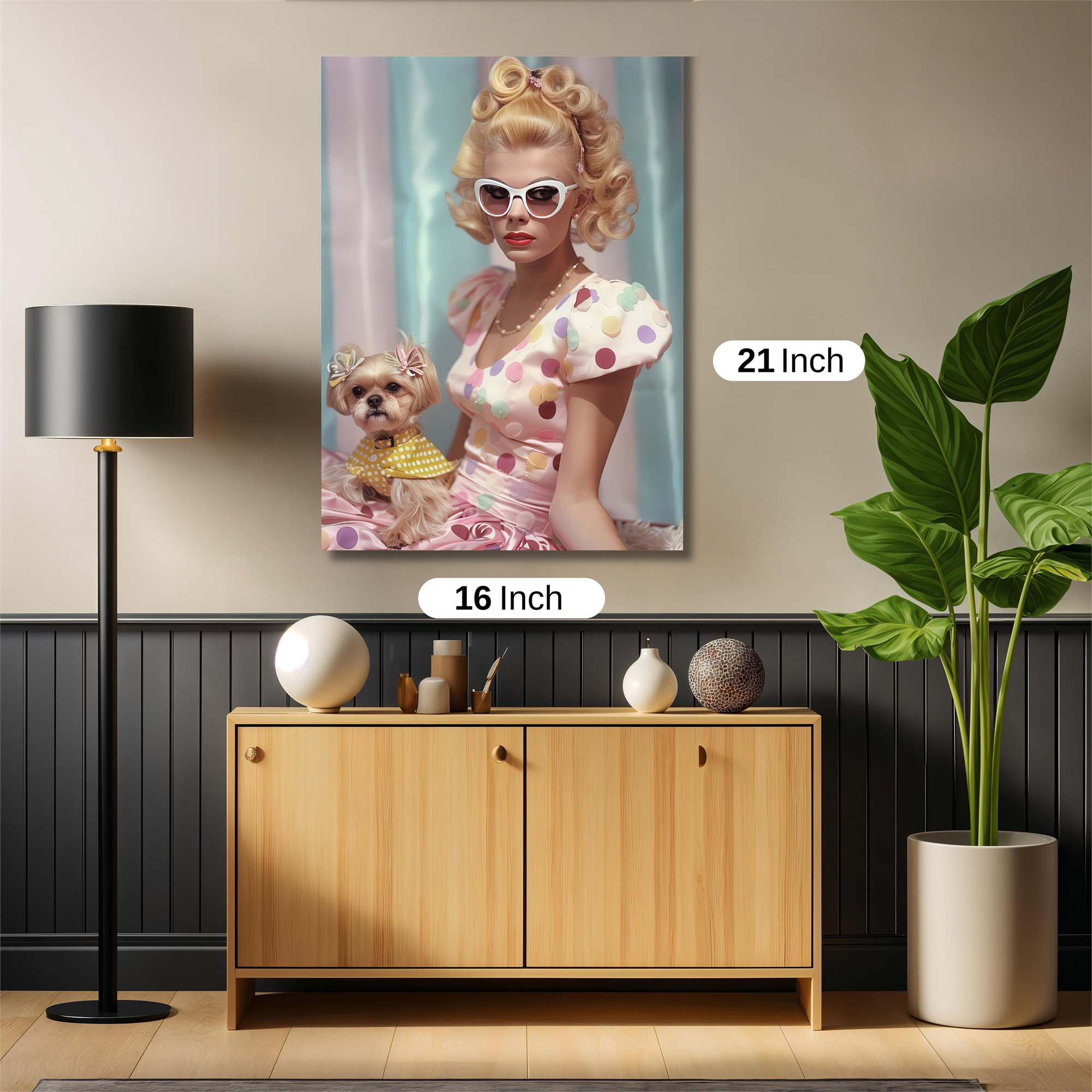 Poodle Whimsy Safe Wall Magnetic / M
