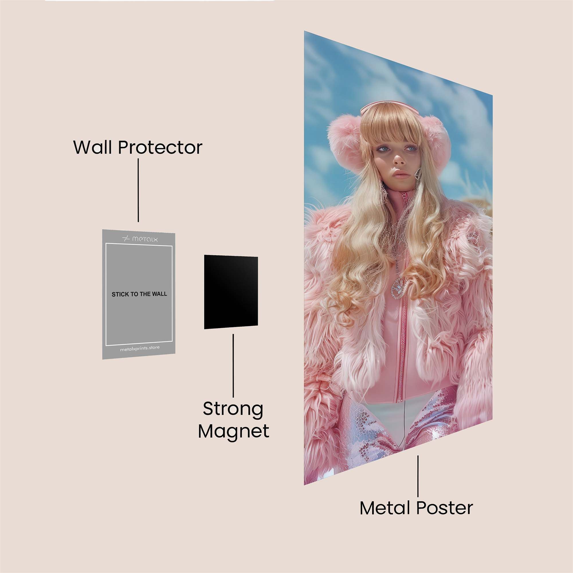 Frosty Whimsy Safe Wall Magnetic / M