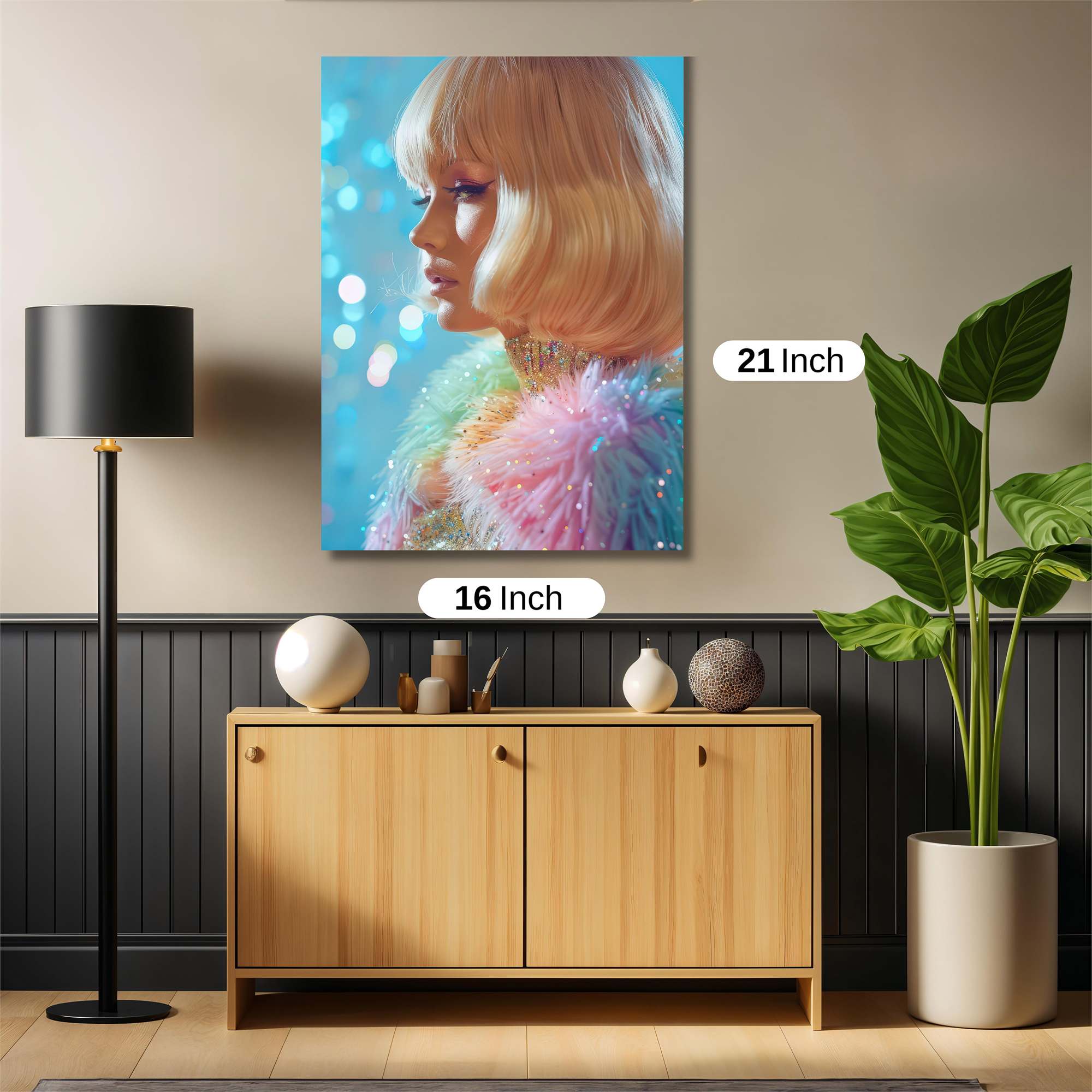 Glitter Glamour Safe Wall Magnetic / M