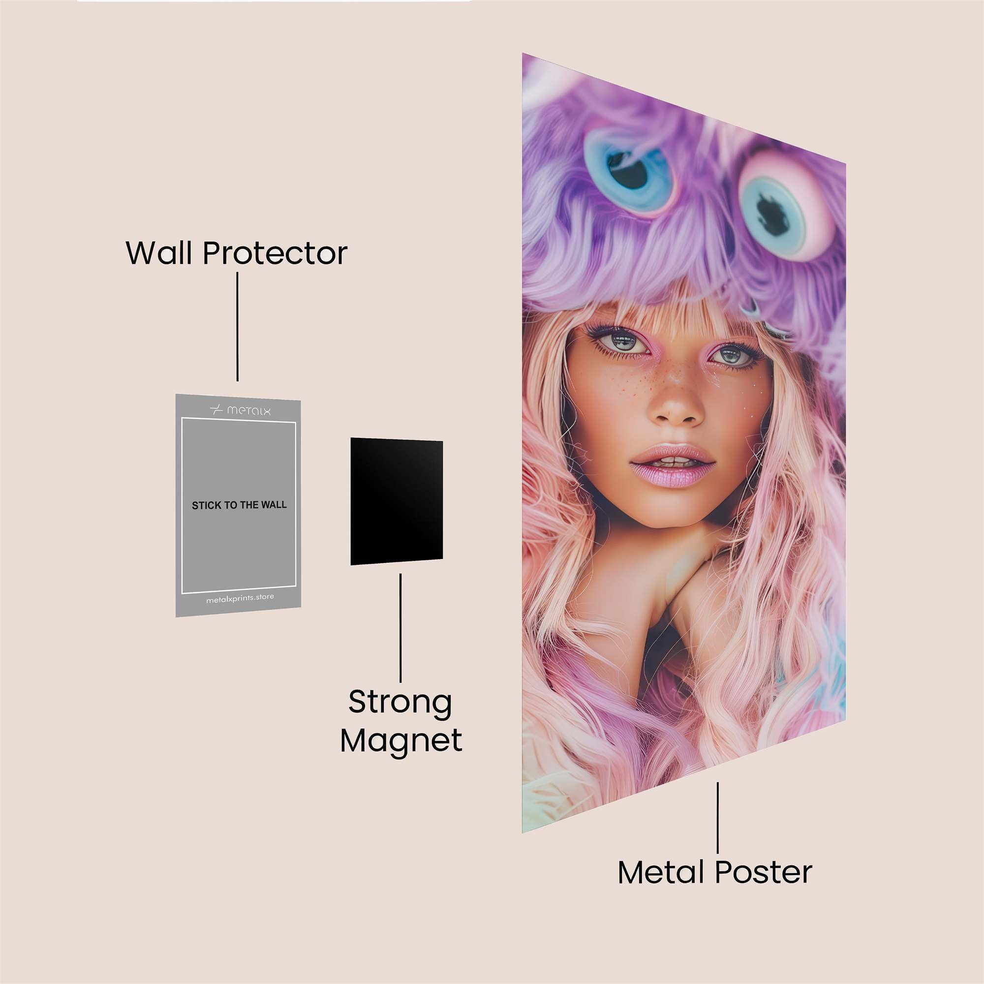Monster Whimsy Safe Wall Magnetic / M