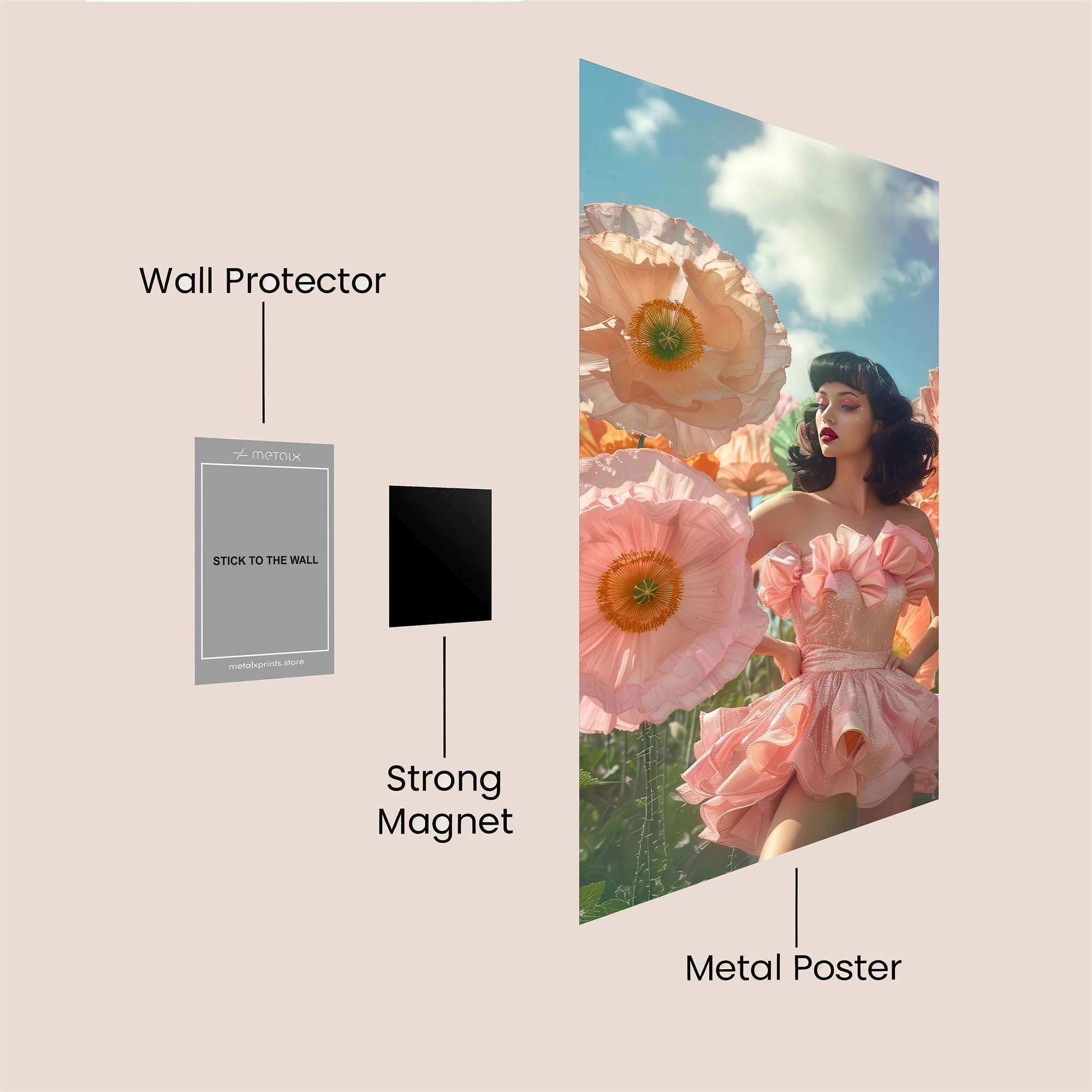Poppy Dream Safe Wall Magnetic / M