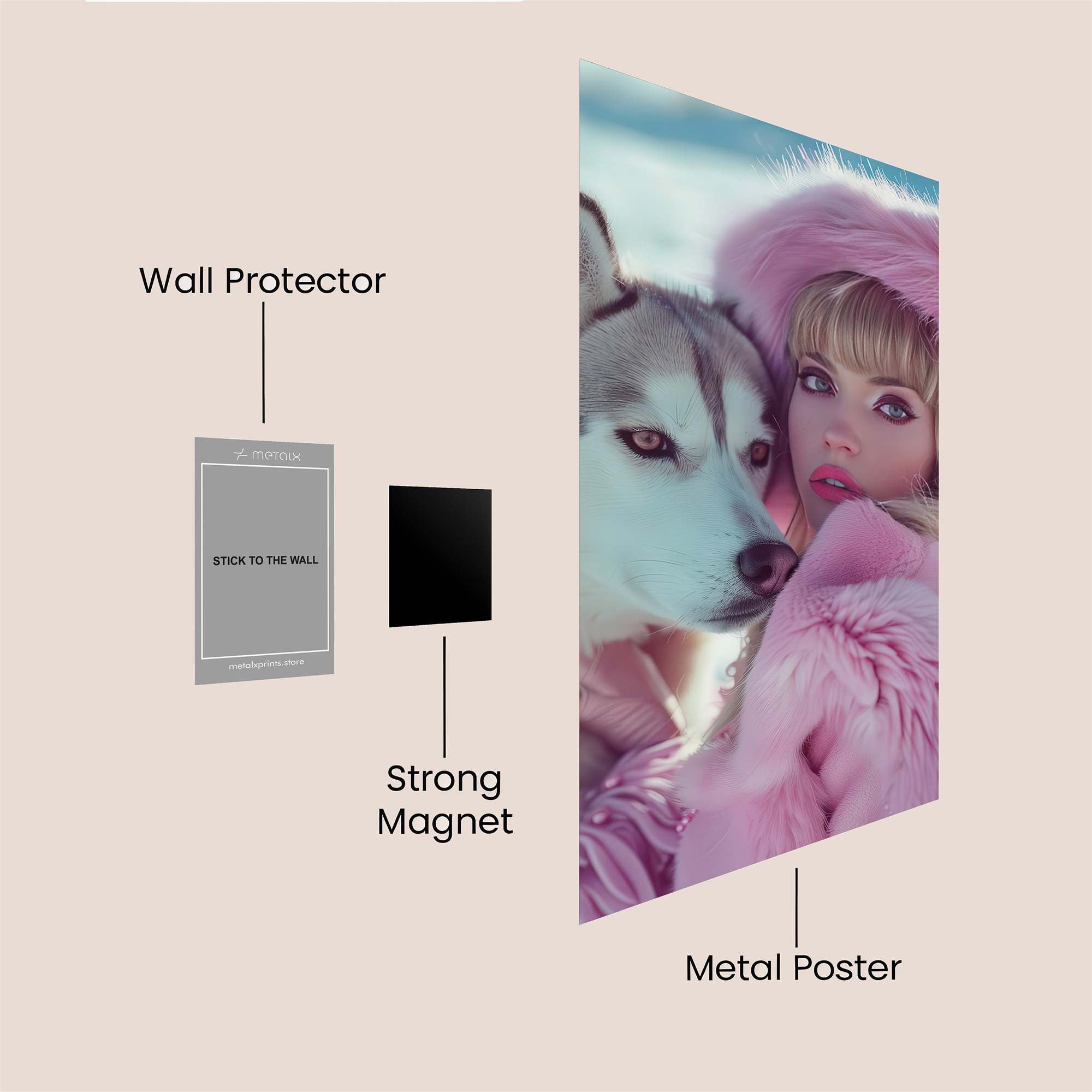 Husky Harmony Safe Wall Magnetic / M