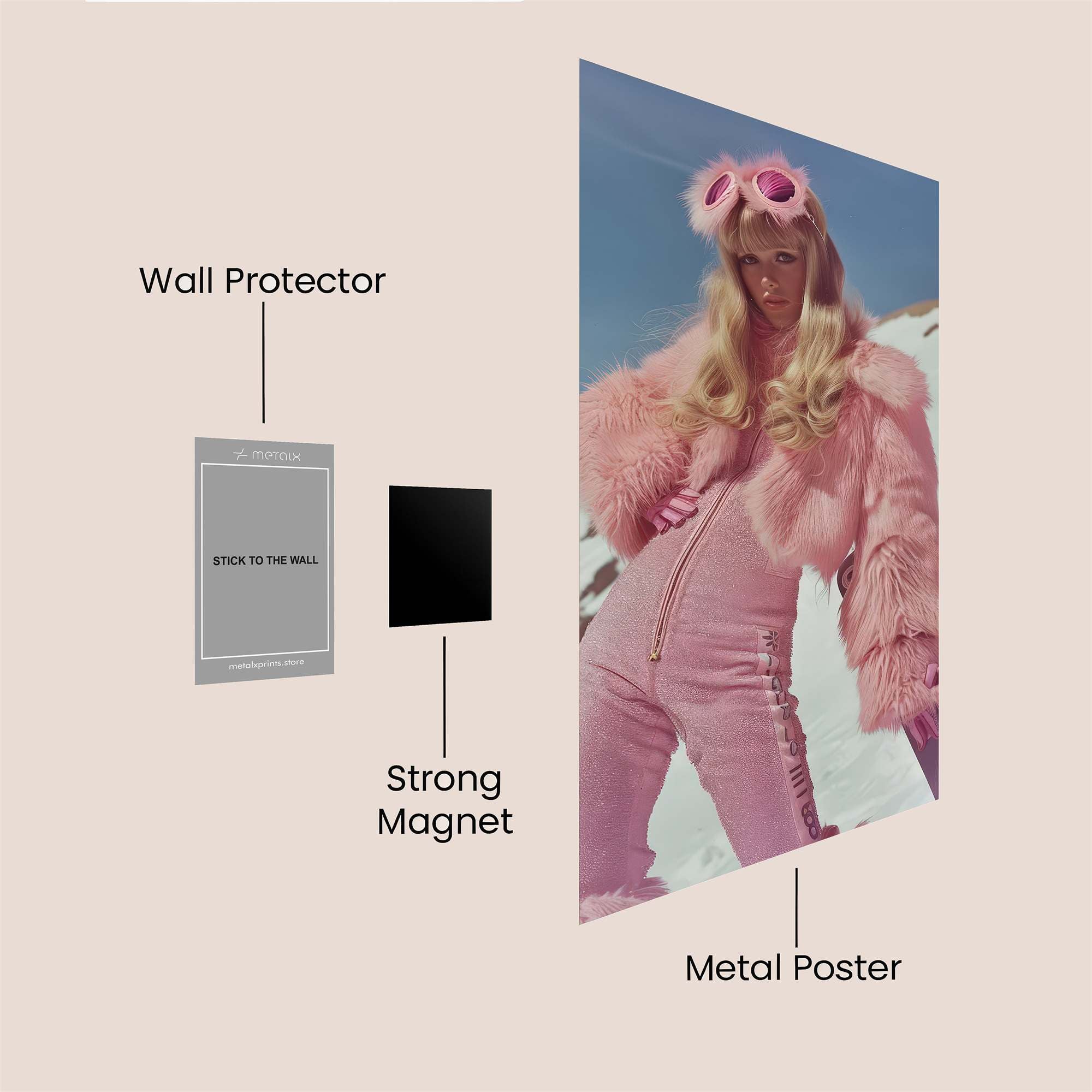 Blonde Whimsy Safe Wall Magnetic / M