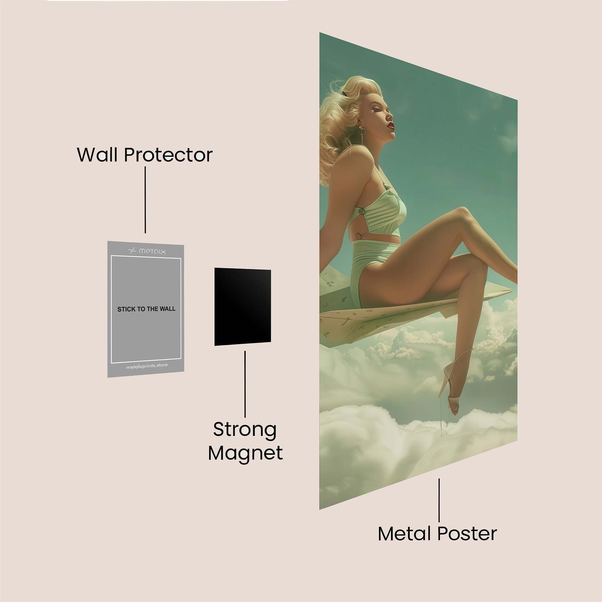 Bombshell Bliss Safe Wall Magnetic / M