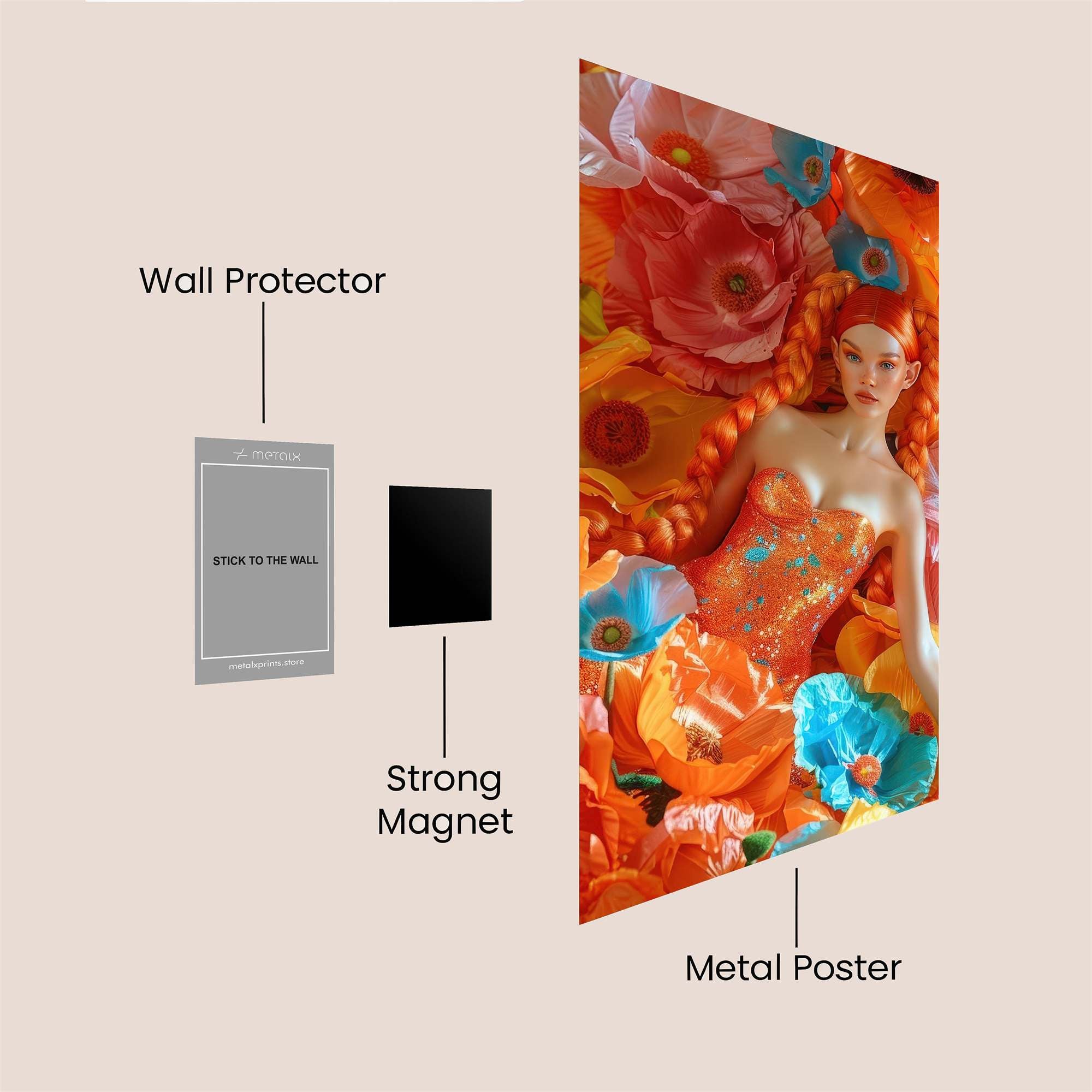 Poppy Dream Safe Wall Magnetic / M