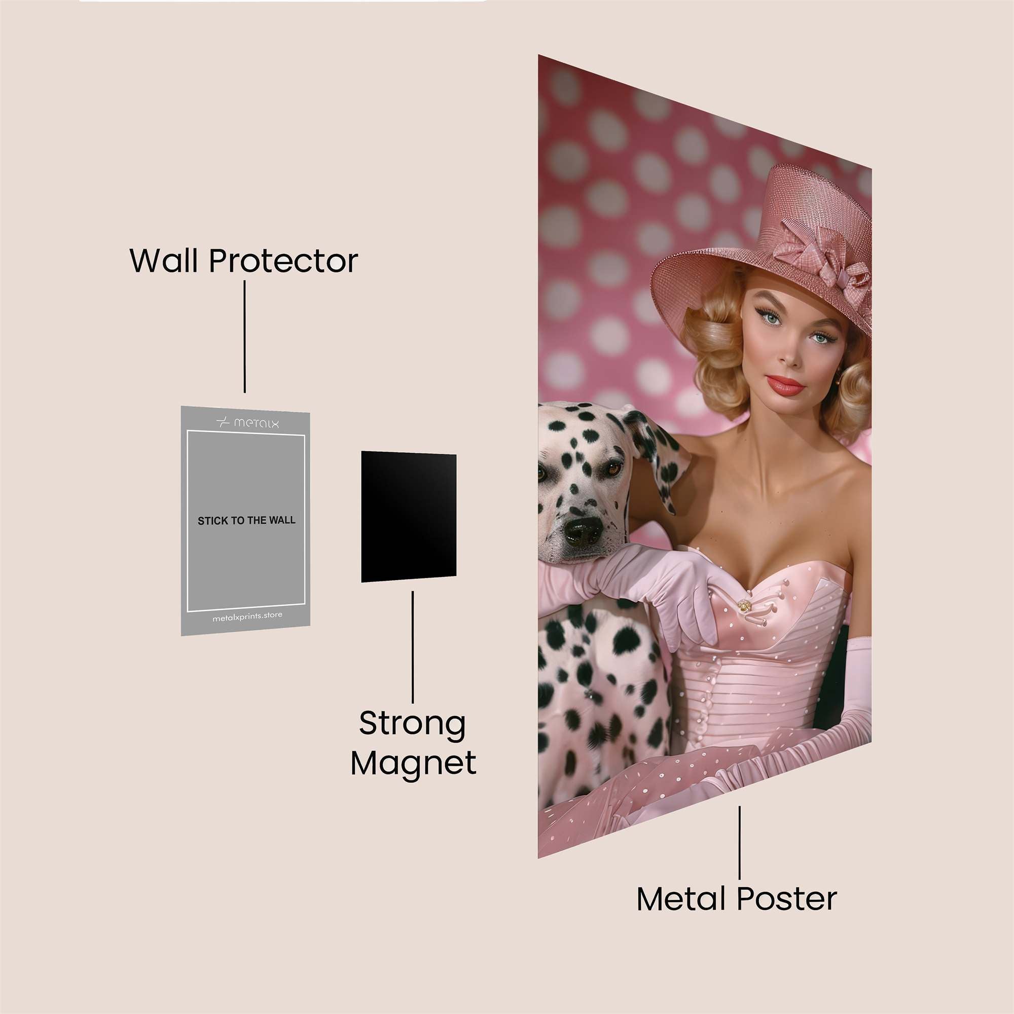 Dalmatian Delight Safe Wall Magnetic / M