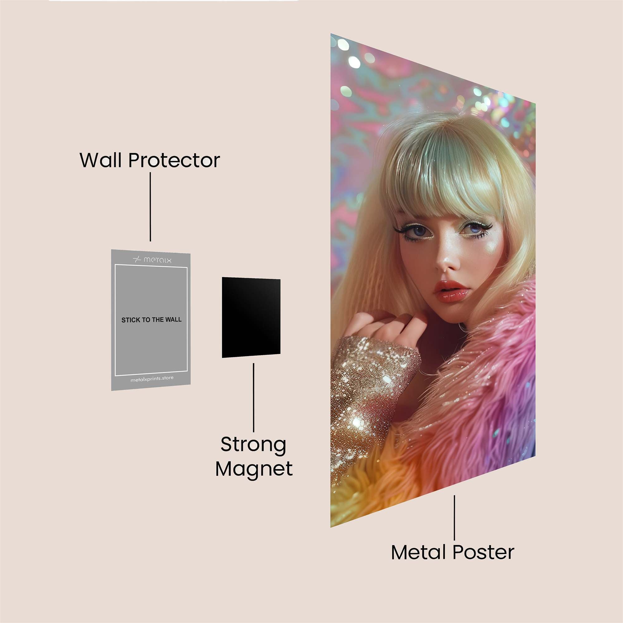 GlitterGlam Safe Wall Magnetic / M