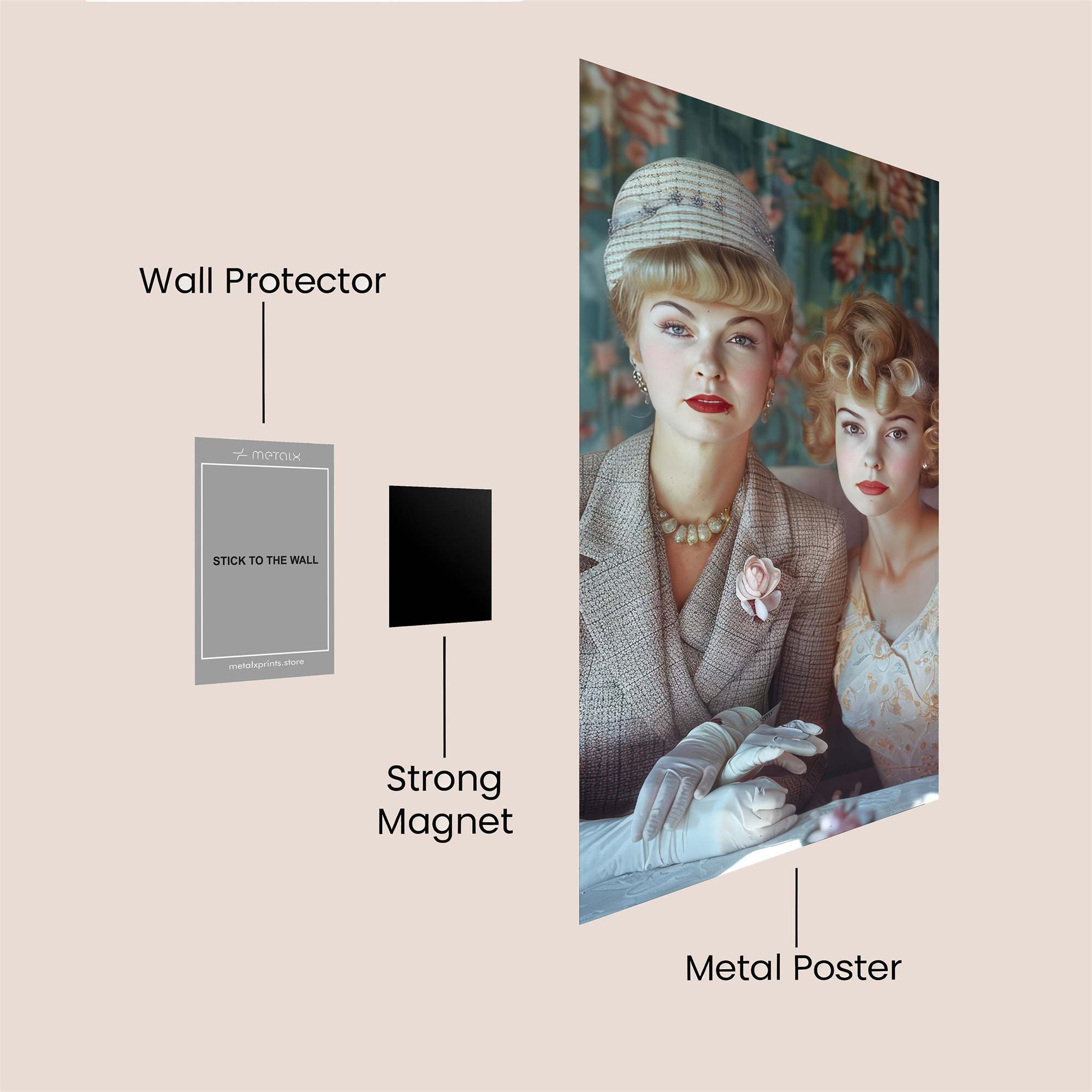 Ladies Elegant Safe Wall Magnetic / M