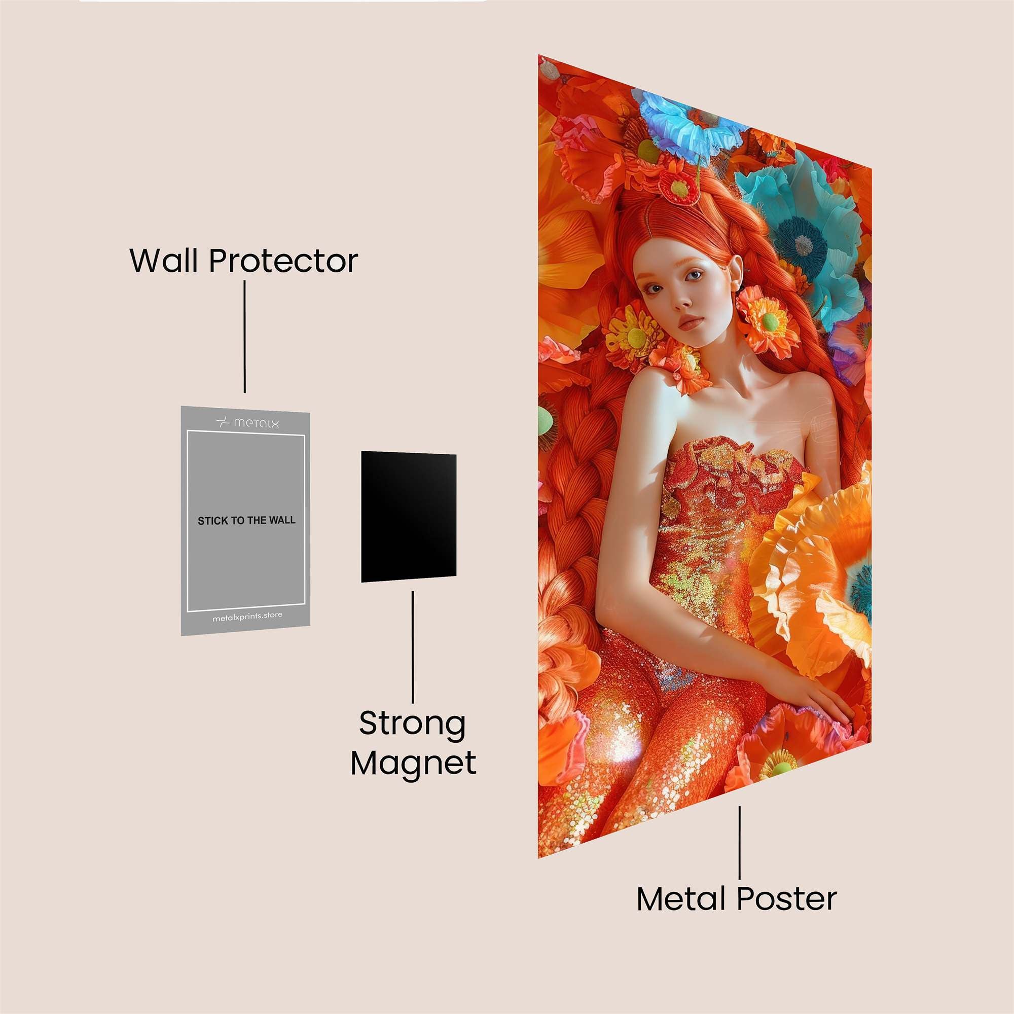 Poppy Dream Safe Wall Magnetic / M