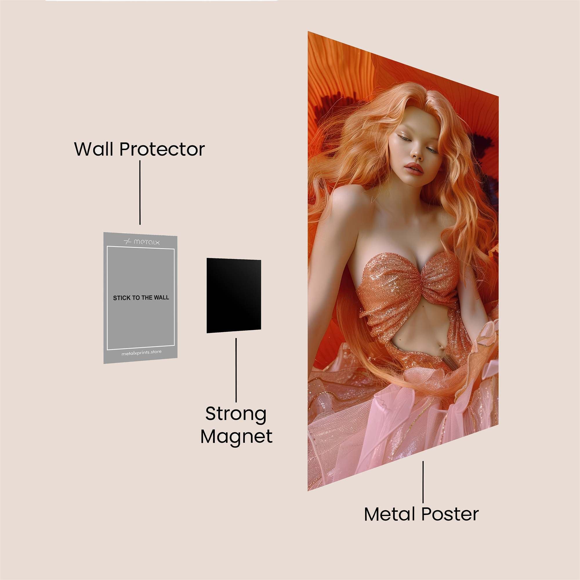 Poppy Dream Safe Wall Magnetic / M