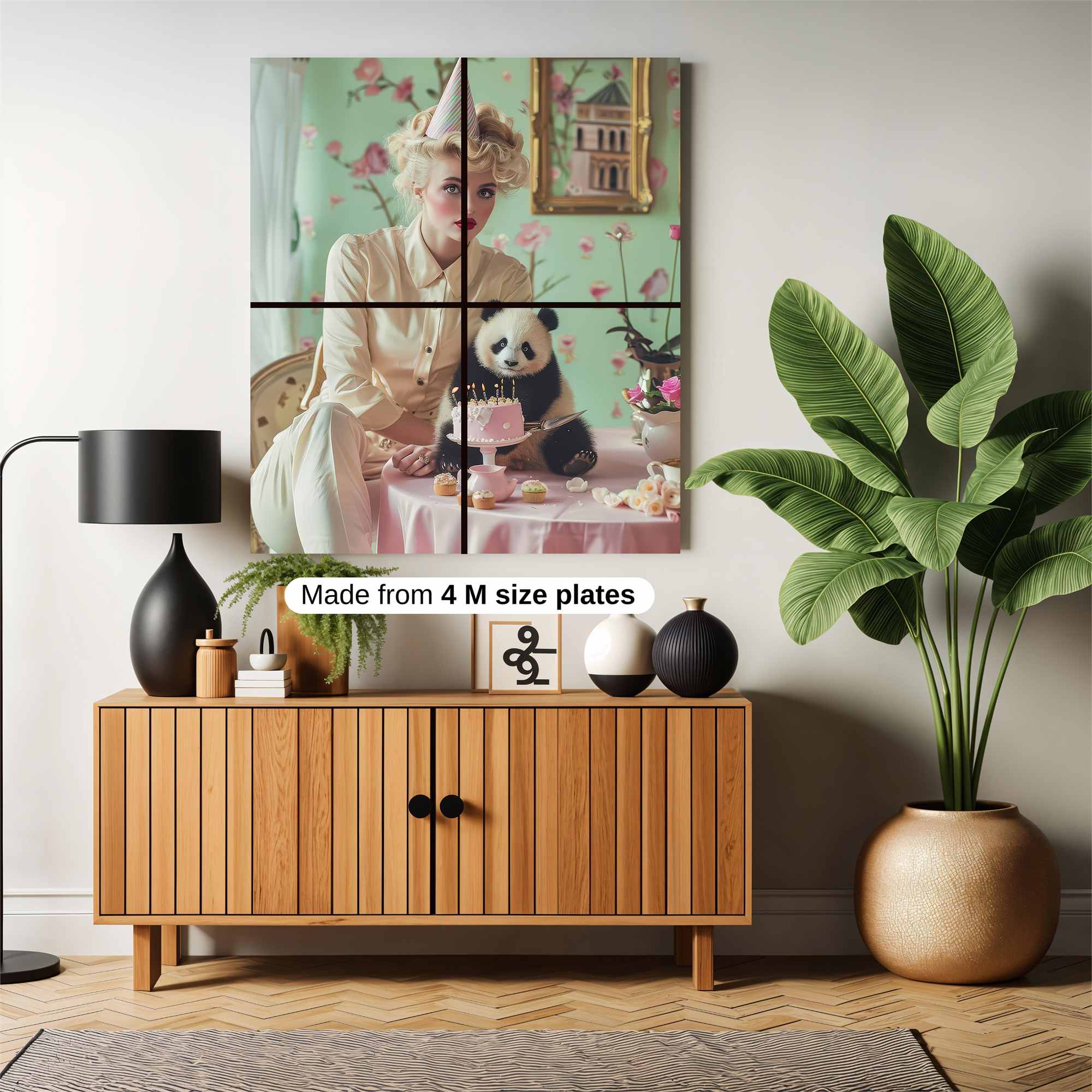 Panda Whimsy Safe Wall Magnetic / M