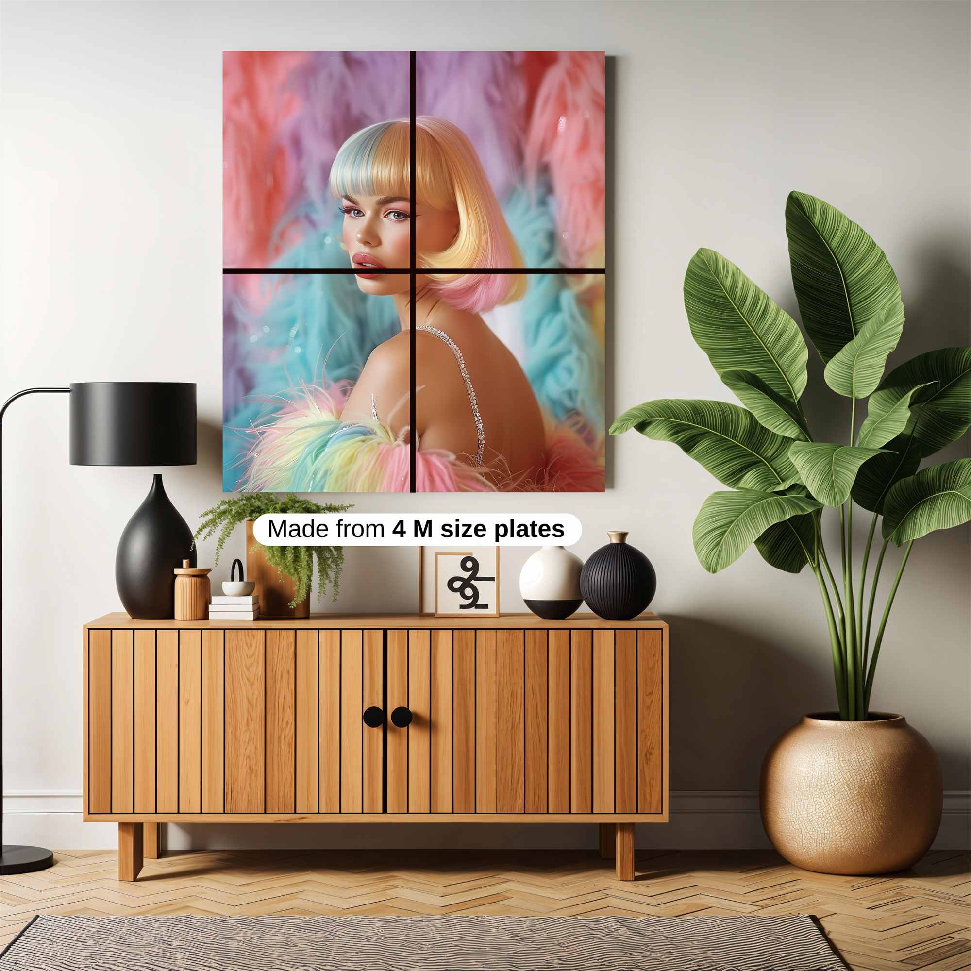 Rainbow Whimsy Safe Wall Magnetic / M