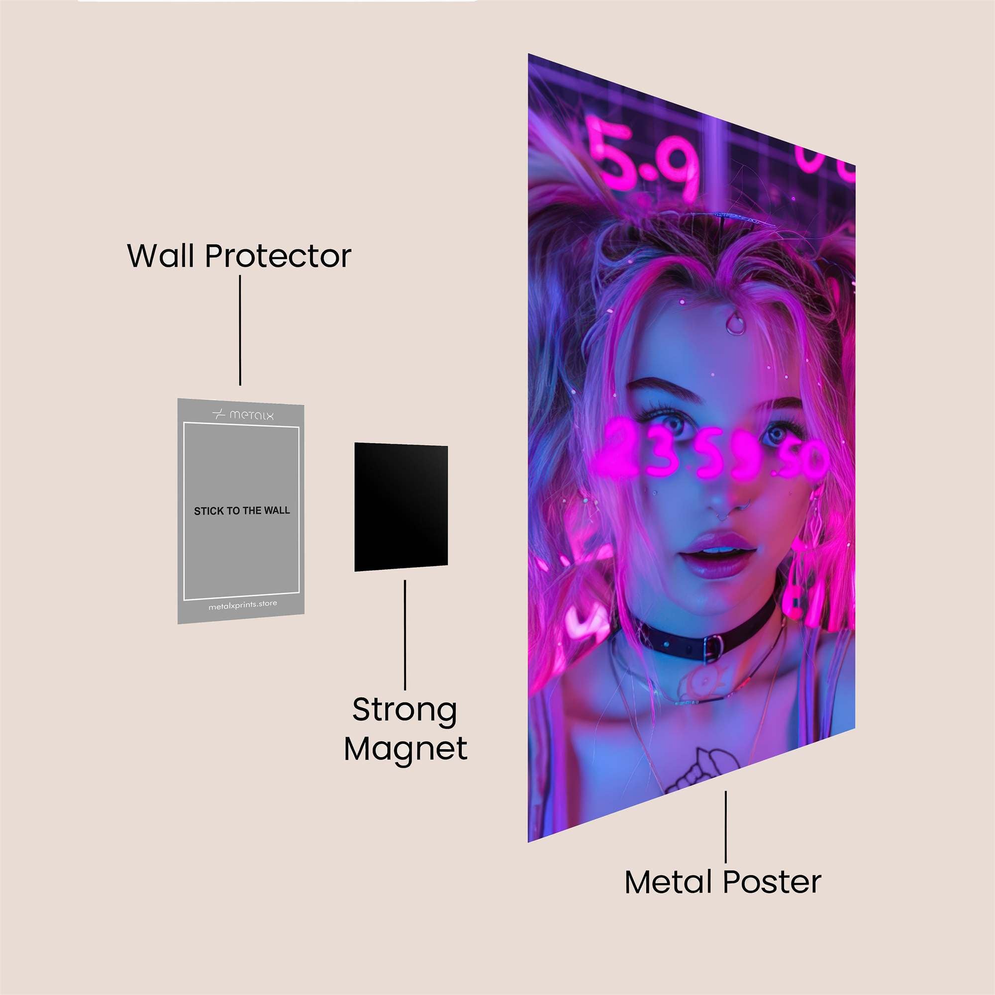 Neon Dream Safe Wall Magnetic / M