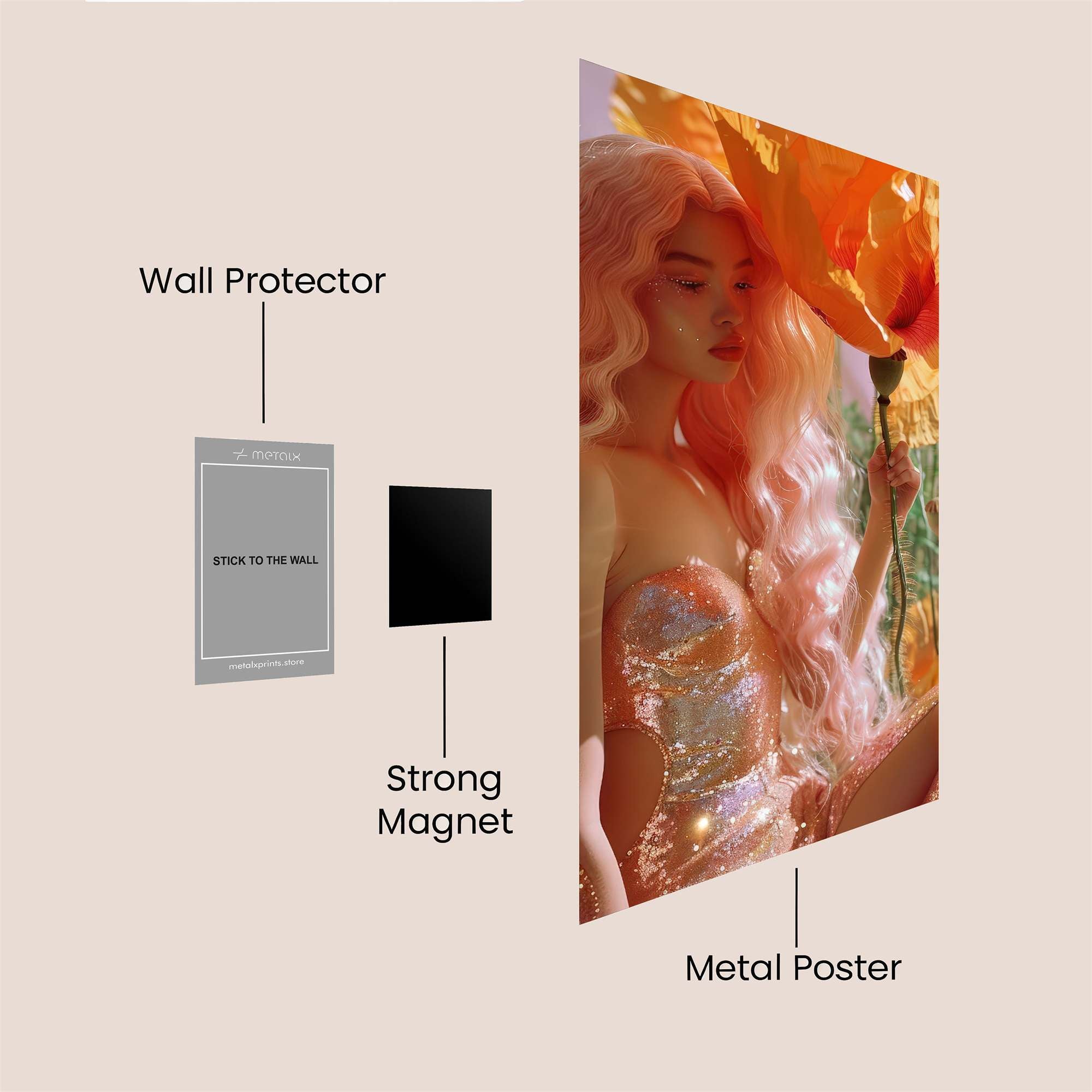 Poppy Dream Safe Wall Magnetic / M