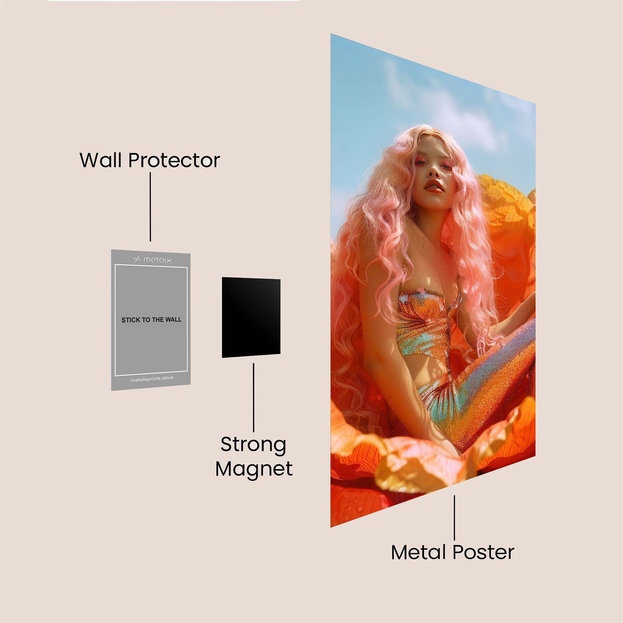 Poppy Dream Safe Wall Magnetic / M