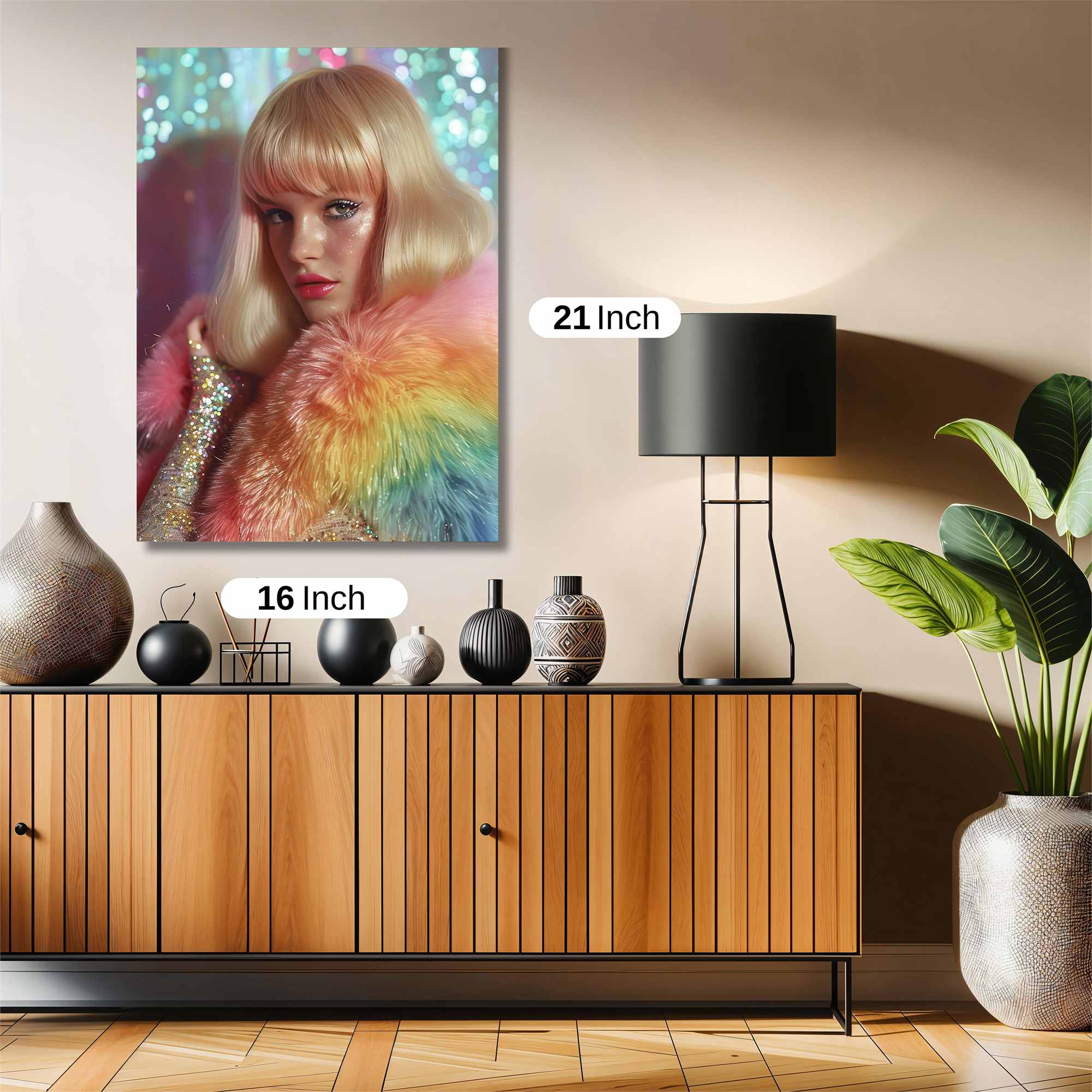 Rainbow Whimsy Safe Wall Magnetic / M