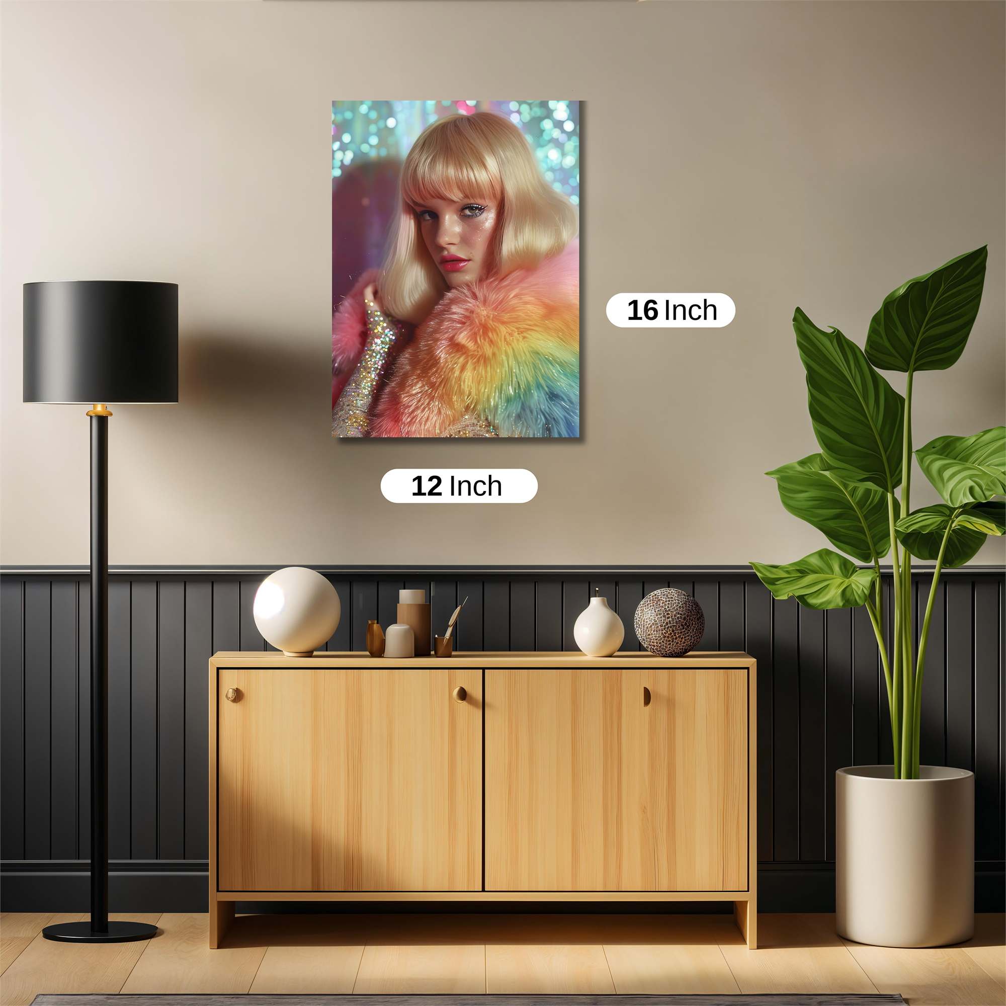 Rainbow Whimsy Safe Wall Magnetic / M