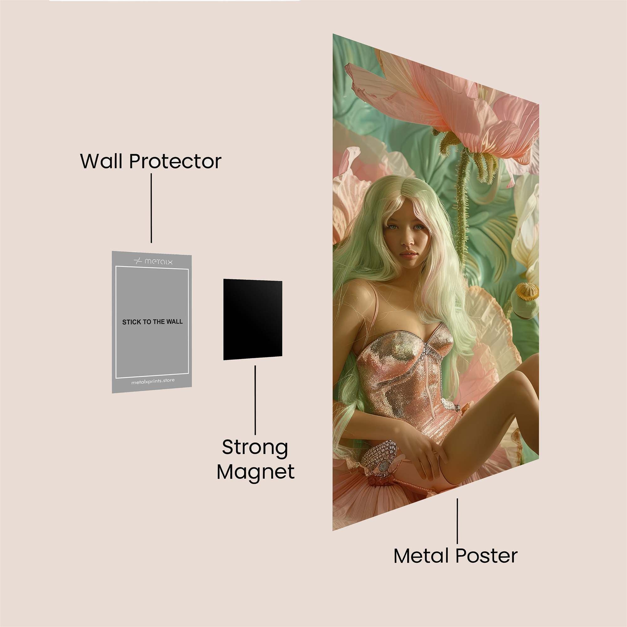 Poppy Dream Safe Wall Magnetic / M