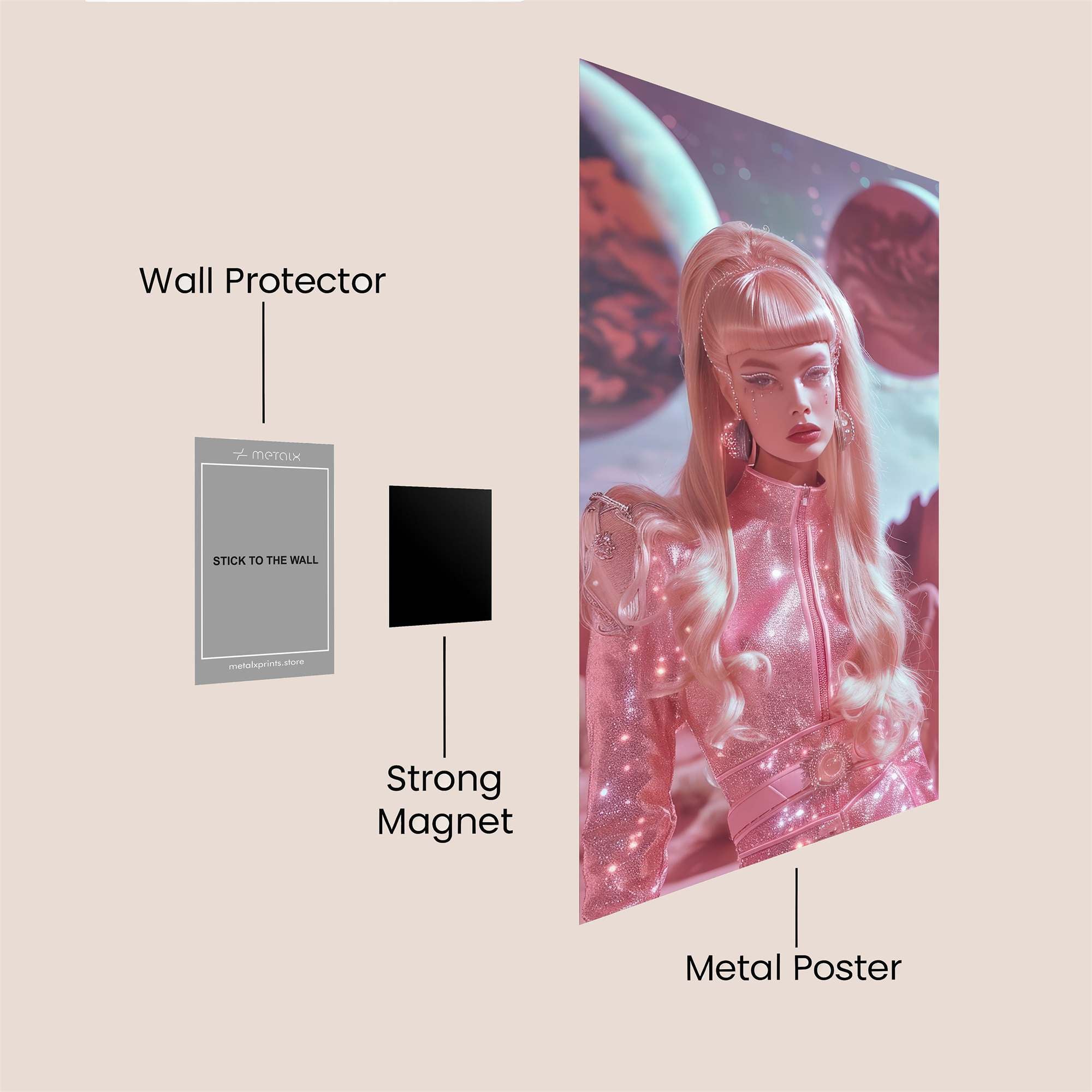 Cosmic Elegance Safe Wall Magnetic / M