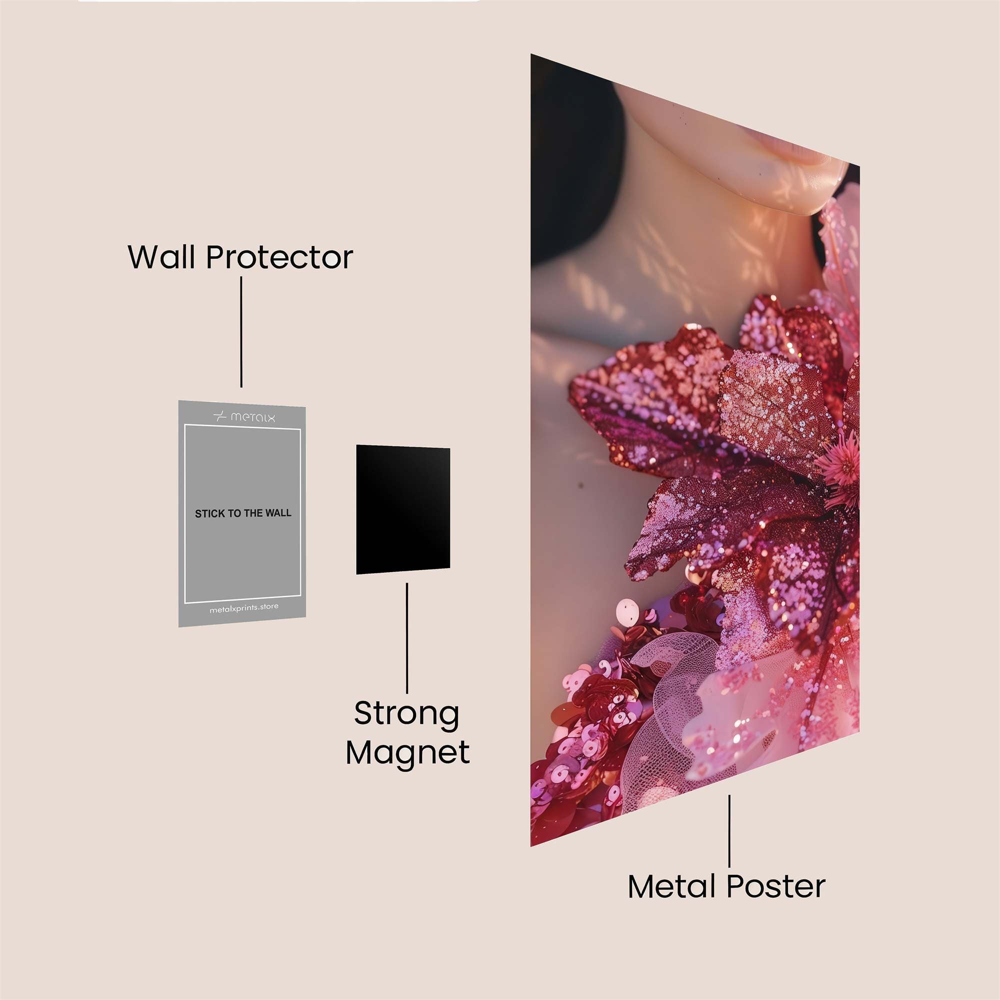 Floral Radiance Safe Wall Magnetic / M